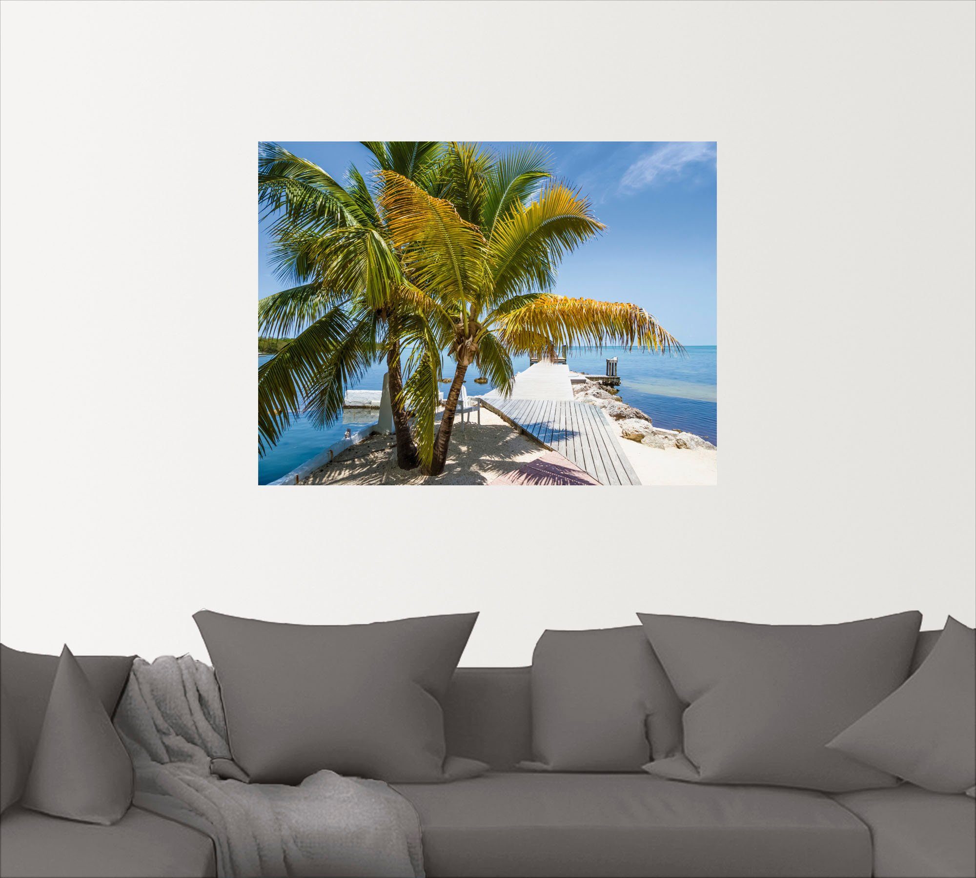 in als Blick, oder Artland Wandbild Himmlischer Strand Poster Leinwandbild, Keys Wandaufkleber versch. St), (1 Alubild, Florida Größen
