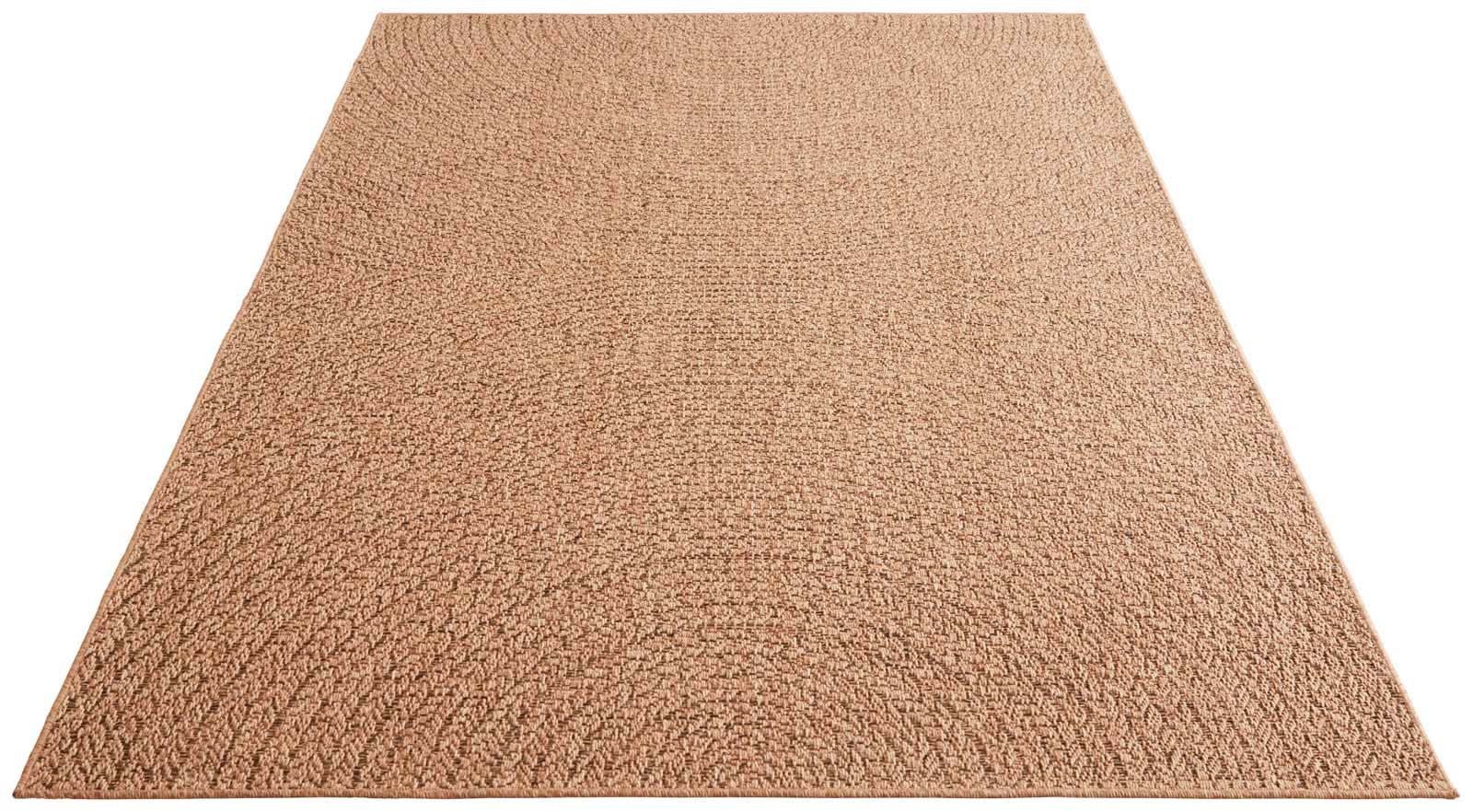TaraCarpet Teppich TaraCarpet Borneo Welle Outdoor Teppich – Wetterfester Indoor & Outdoo, rechteckig, Höhe: 6 mm, Küche Wohnzimmer Terrasse Garten Balkon beige – Bild 3 von 5