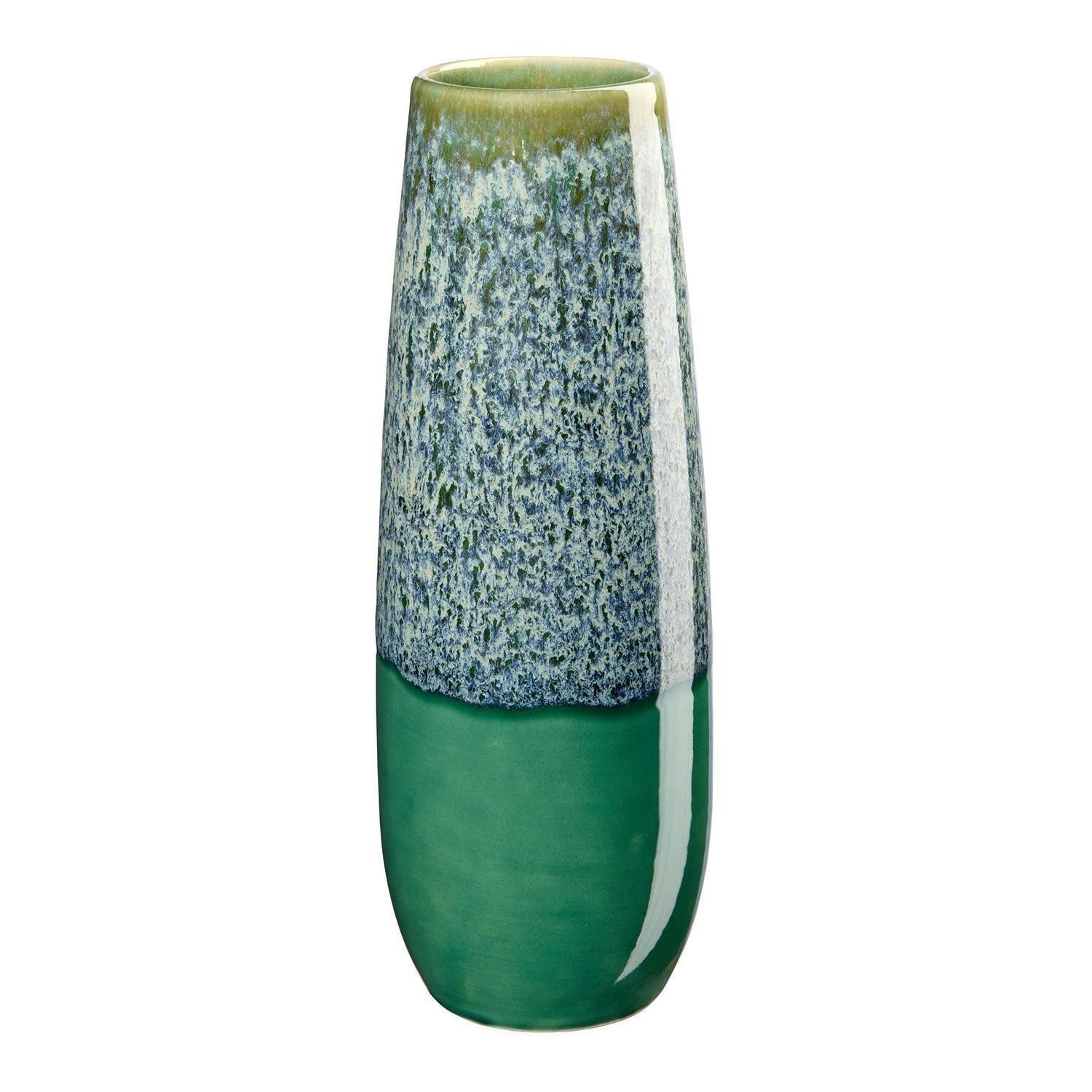 ASA SELECTION Tischvase IL CAPRICCIO, Grün, Blau, Steinzeug, (1 St), spülmaschinengeeignet, mit Reaktivglasur, Ø 8 x H 32 cm