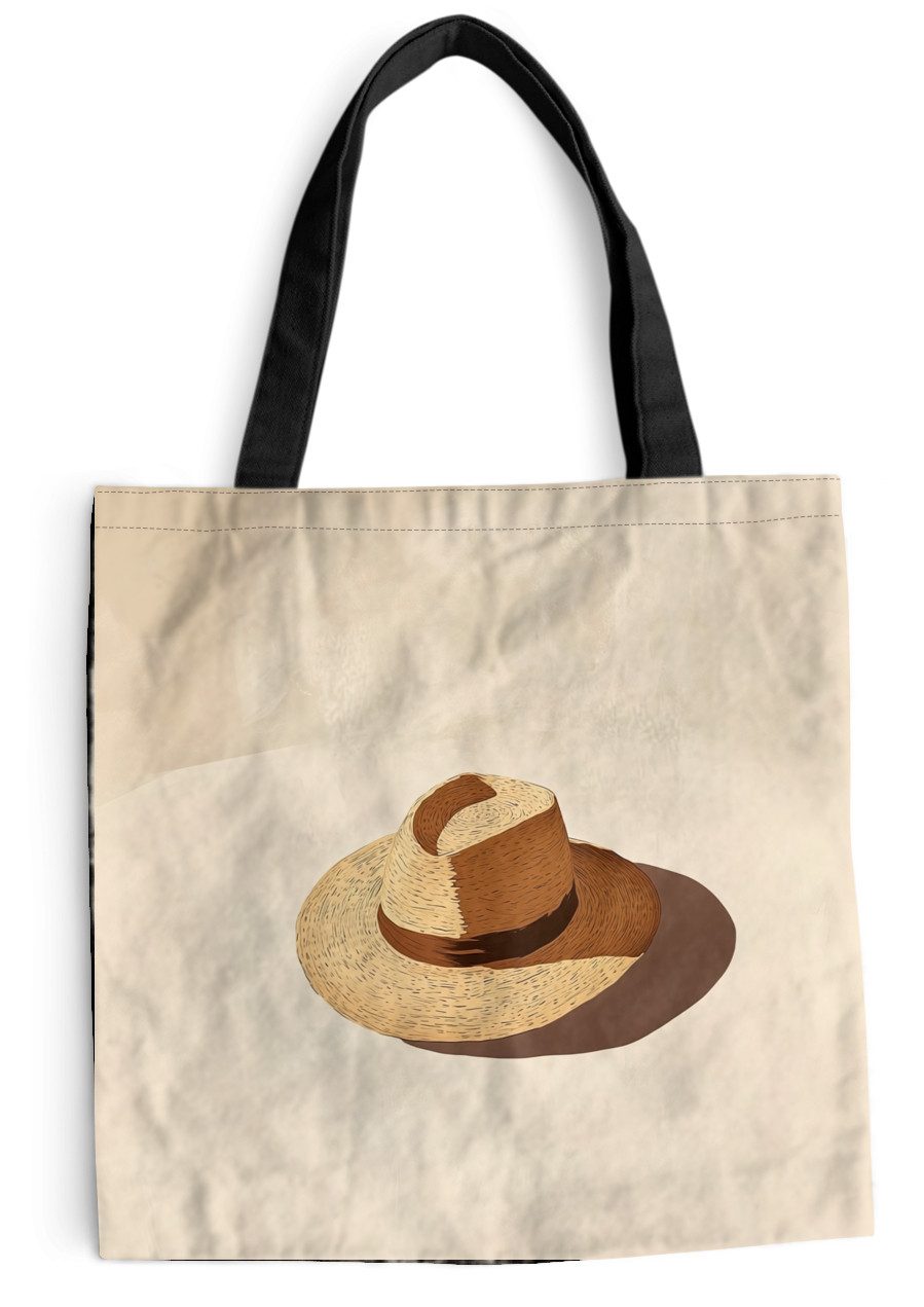 MuchoWow Shopper Hut - Minimalistisch - Farbton - Beige, Handtasche, Damen und Herren, Schultertasche, Umhängetasche, Tote Bag