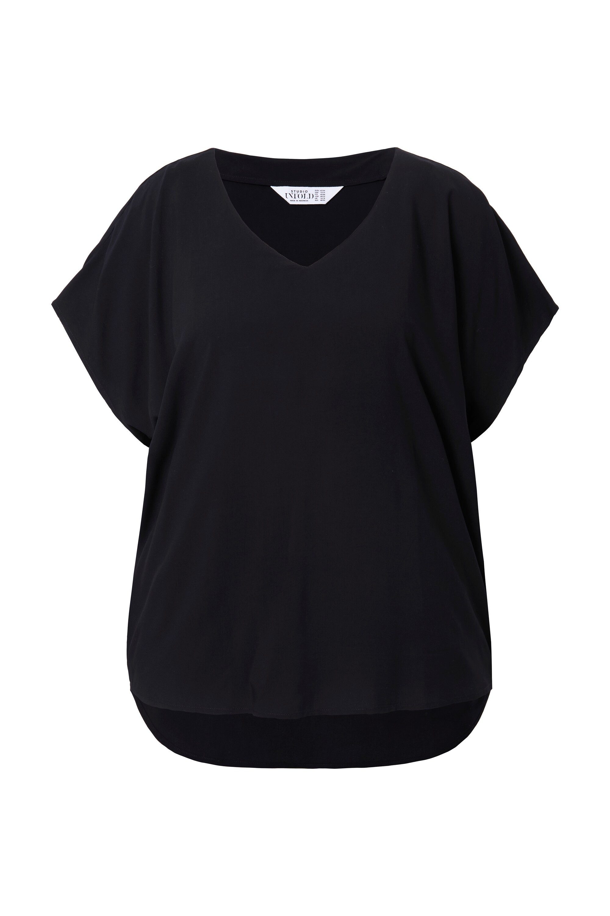 Studio Untold Druckbluse Blusenshirt oversized V-Ausschnitt günstig online kaufen