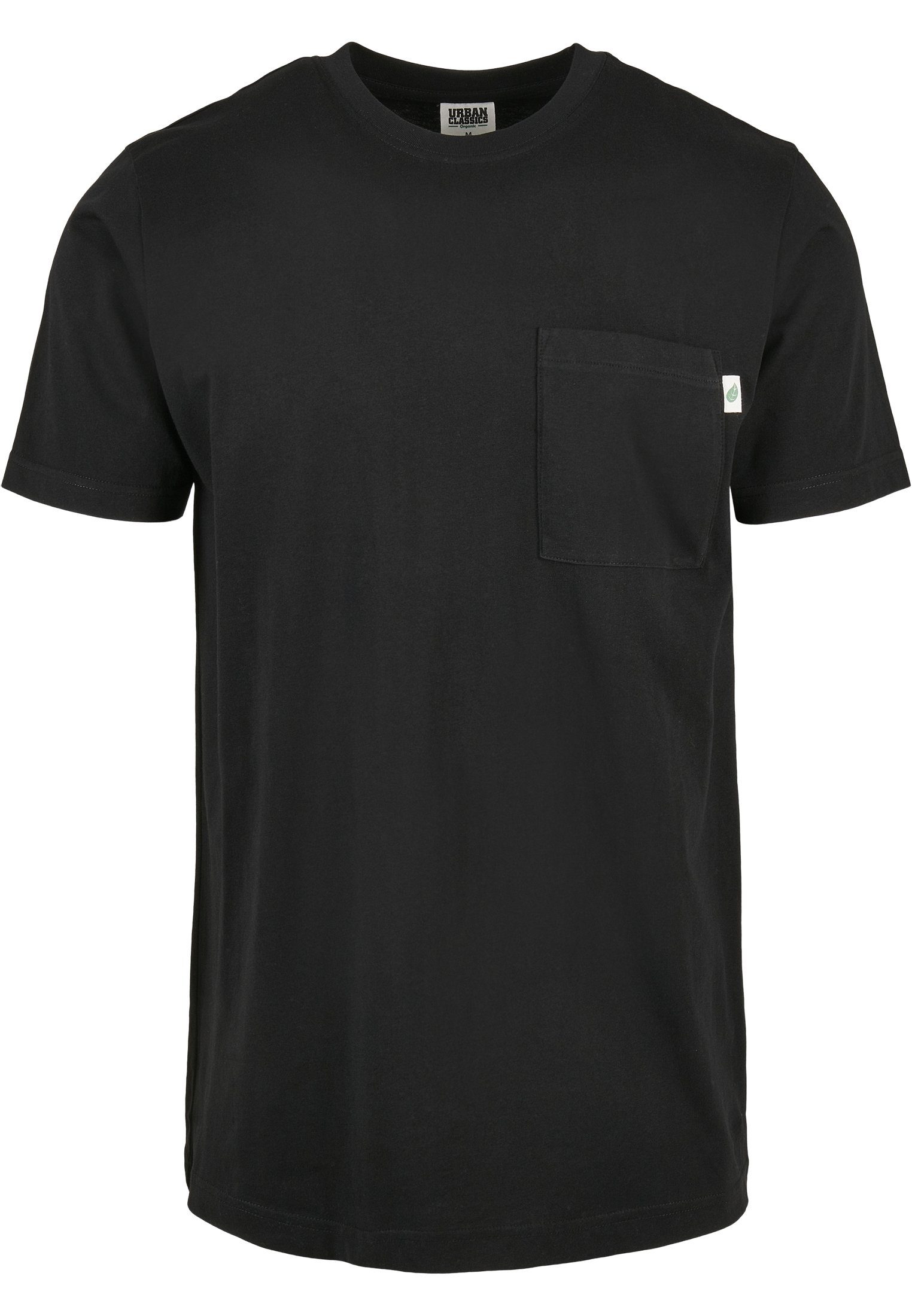 Tee Cotton Organic black Pocket (1-tlg) Herren Basic URBAN CLASSICS T-Shirt