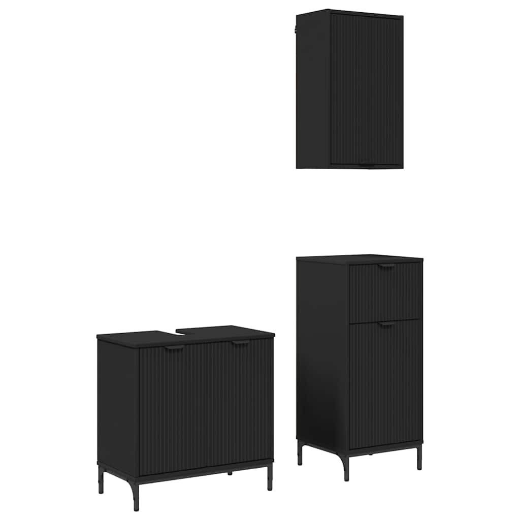vidaXL Badezimmer-Set Badezimmermöbel Set mit Regal günstig online kaufen