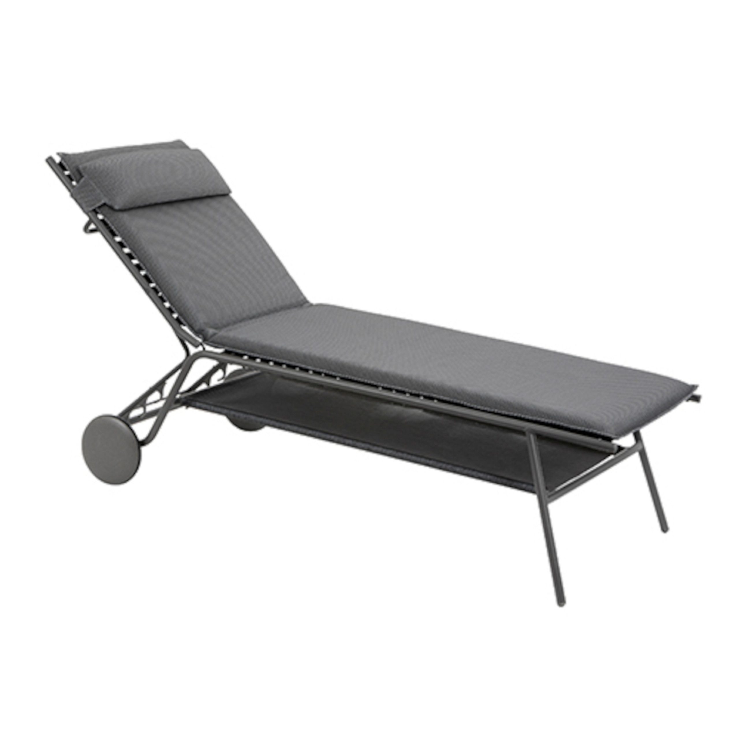 Lafuma Gartenlounge-Sessel Lafuma Miami II Haut BeComfort® Duo Sonnenliege Dark Grey