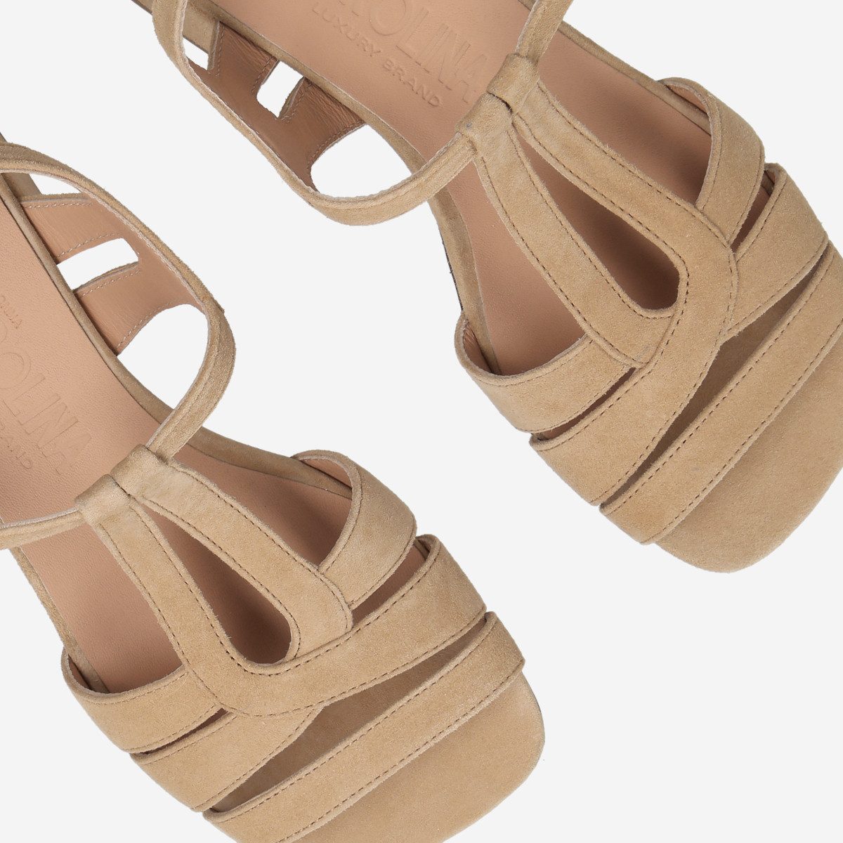 Donna Carolina Donna Carolina DEAR TRIS 51.198.058-001, Sandaletten, Beige, Damen Sandalette