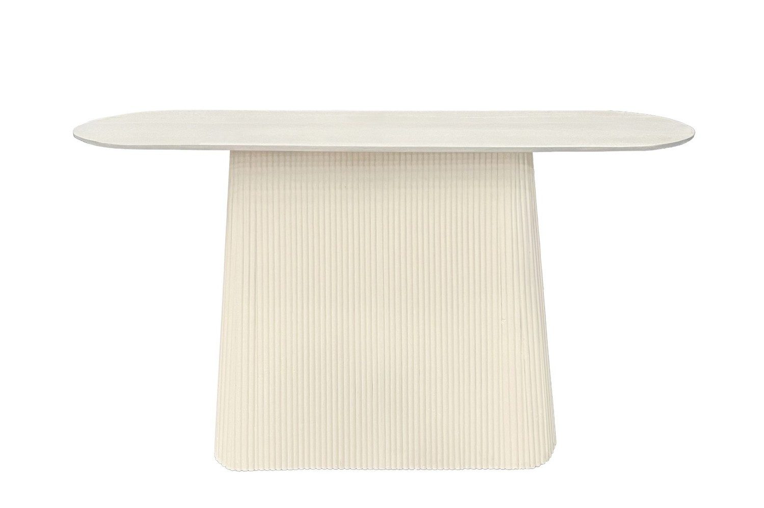 Natur24 Beistelltisch Partrice Konsolentisch 140x40x76 cm Mangoholz Weiß