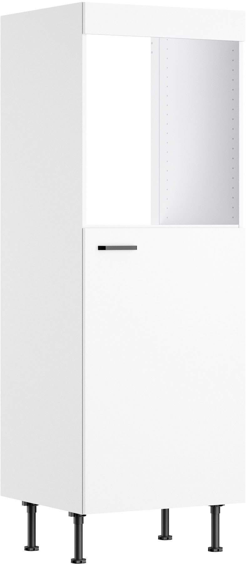 KOCHSTATION Backofenumbauschrank KS-Paula 60 cm breit, 176 cm hoch, mit 1 festen Blende, 1 Tür, 2 Einlegeböden