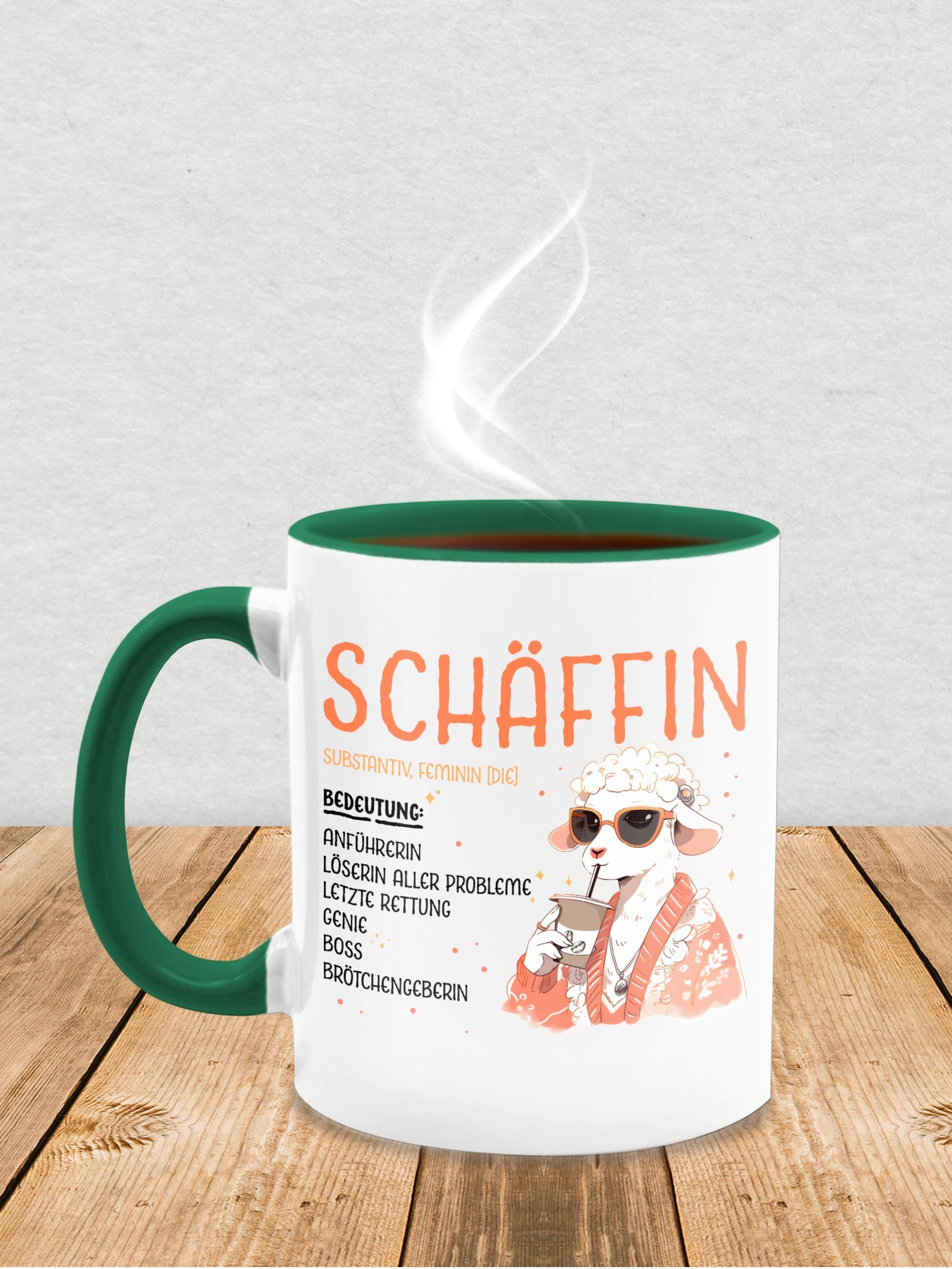 Keramik, 3 Lustig Chefin Anführerin Job - Geschenk Witz, Petrolgrün Kaffeetasse Shirtracer Tasse Leiterin Schäffin Vorgesetzte Geschenk