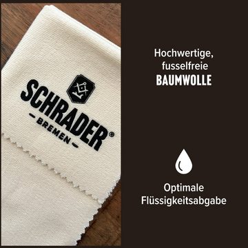Schrader Premium Poliertuch aus Baumwolle - cremefarben - 25x33cm - 3 Stück Pflegetuch (33x25 cm, für alle Oberflächen, Möbel, Kleidung, Leder, Holz - Made in Germany)