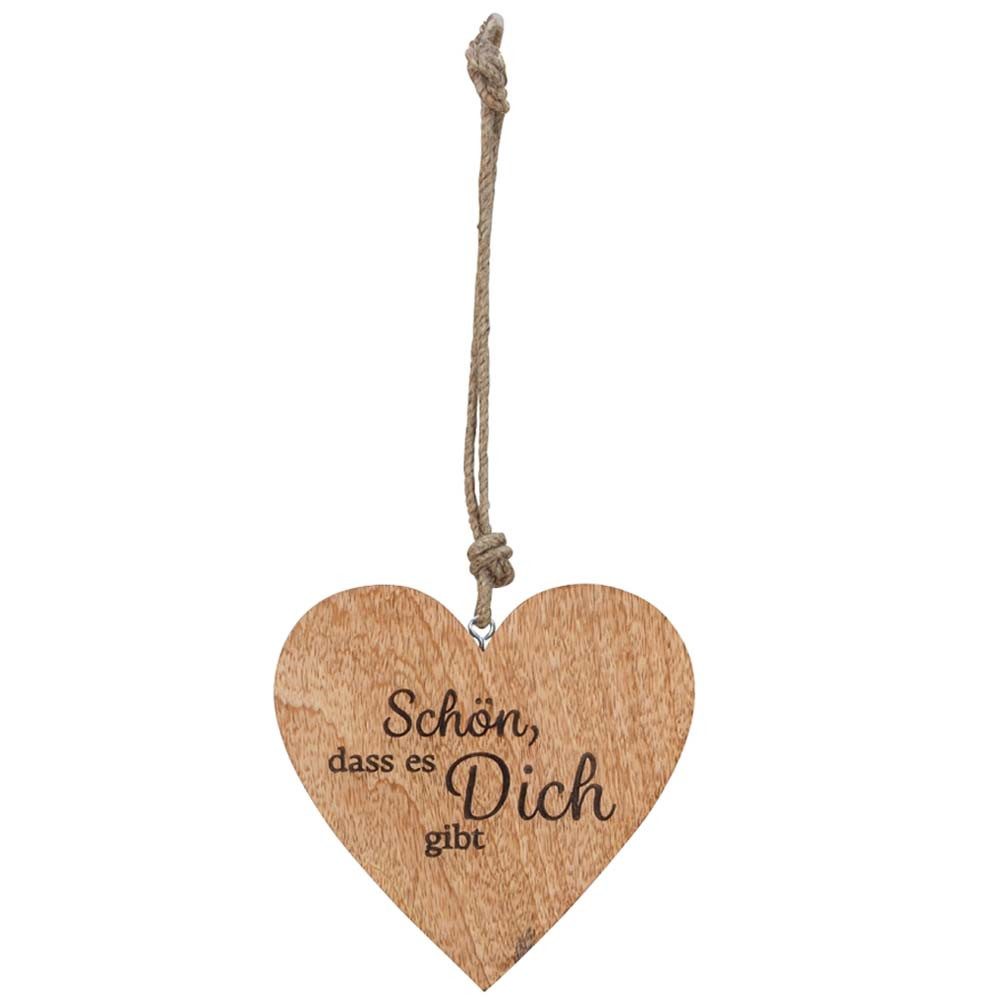 Mel-O-Design Dekohänger Dekoherz aus Holz (Holz Herz zum aufhängen, kleines Geschenk Geburtstag, Muttertag), mit liebevollen Sprüchen