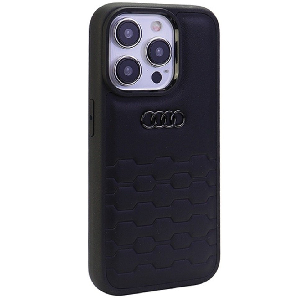 Handyhülle Case iPhone 14 Pro Max Audi Serie Q8 schwarz Echtleder