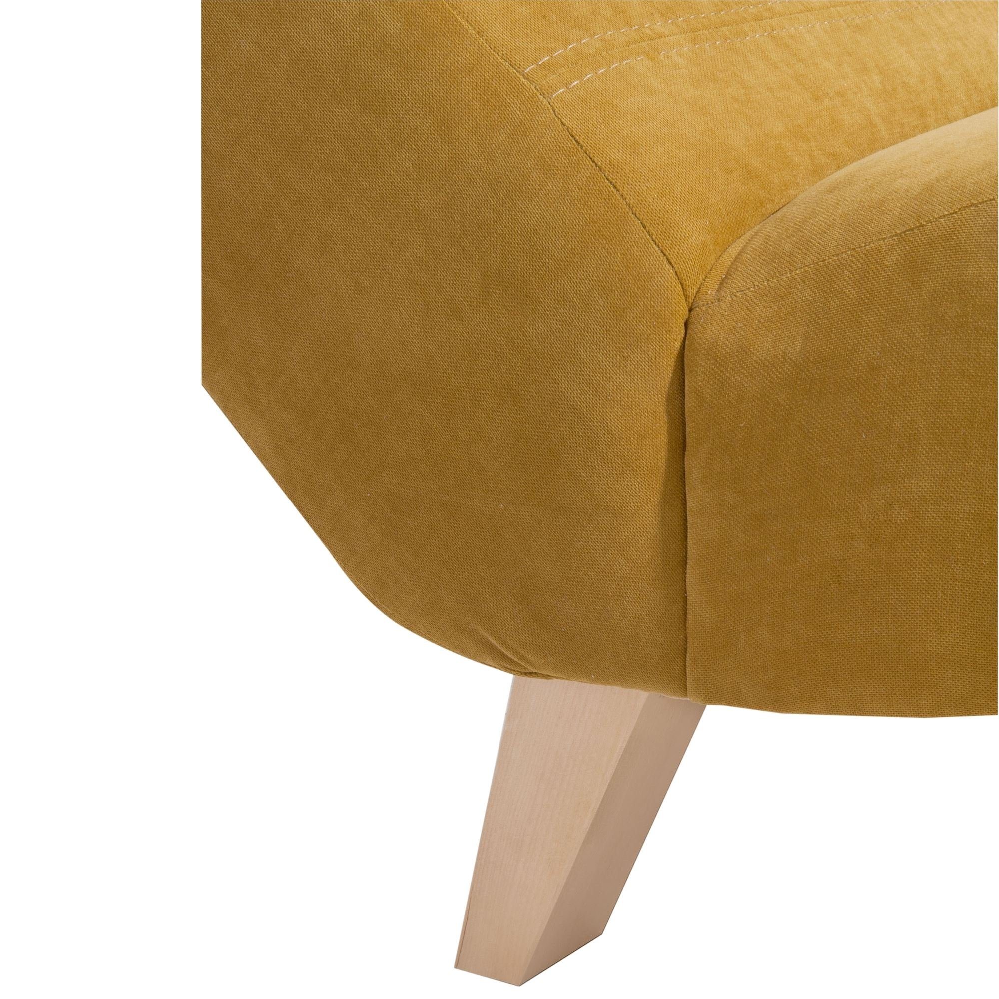 Sofa verarbeitet,bequemer 58 Sparpreis natur; Liege Kunstst, hochwertig Buche Sitz Kostenlosem aufm Versand inkl. 1 Bezug Kate Teile, Veloursstoff Kessel