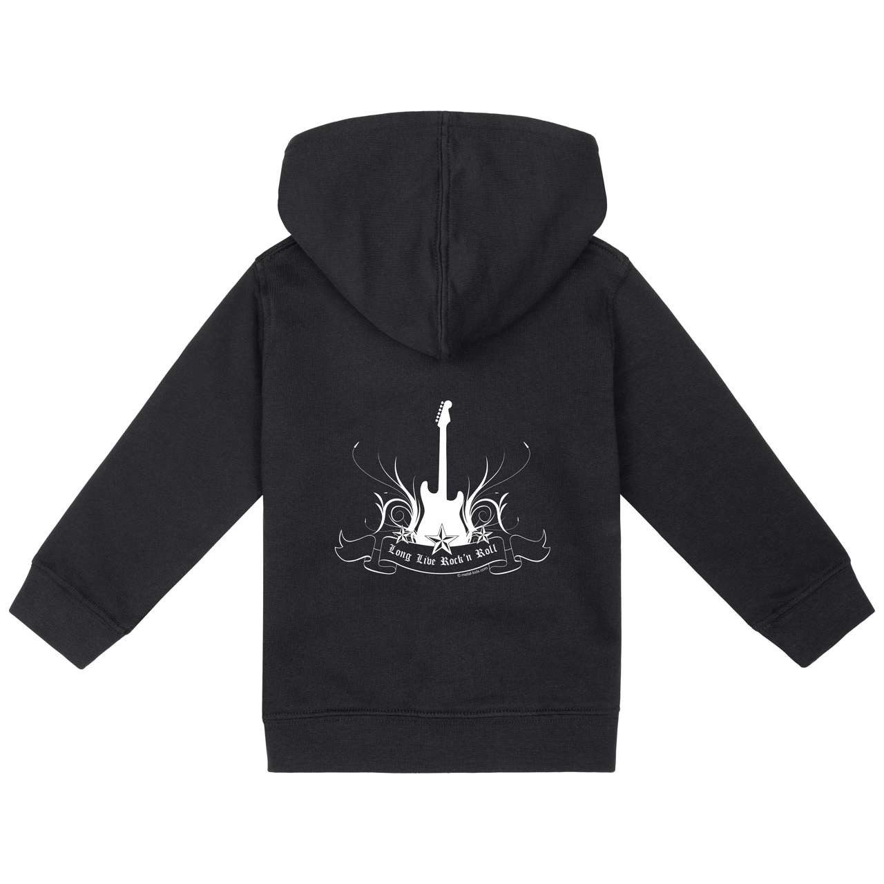 Metal Kids Kapuzensweatjacke mit long live Rock 'n Roll Aufdruck für Babys (0–24 M)