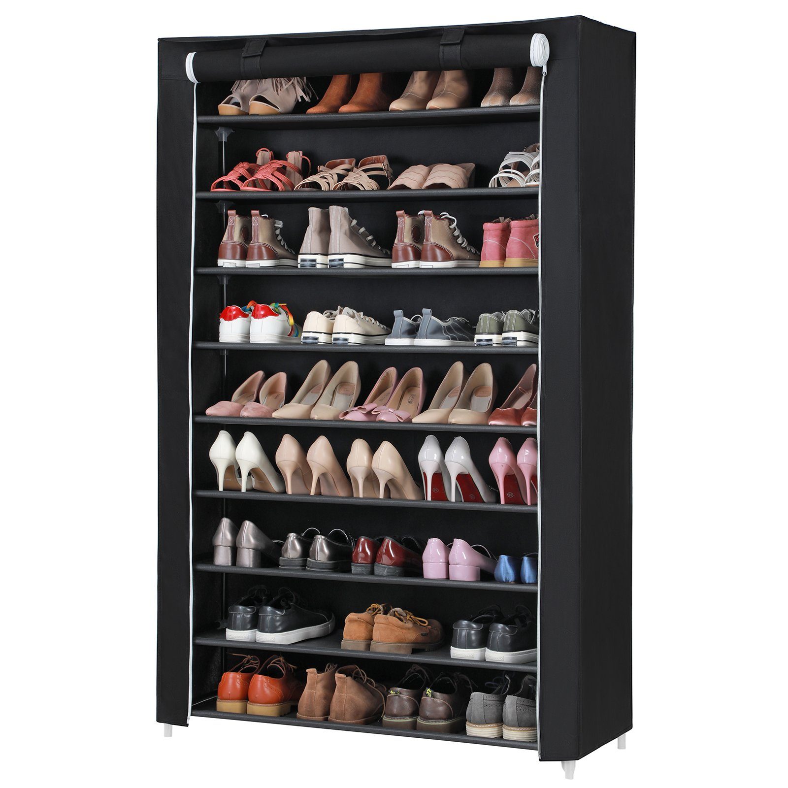 SONGMICS Schuhregal Stoffschrank, 10 Ebenen, Vliesstoff, Schuhschrank | Schuhregale