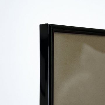 queence Einzelrahmen 2er-Set Schwarz Kunststoffrahmen - Poster/Puzzlerahmen, (2 St), Kunststoffvorderseite, Verschiedene Größen, zum aufhängen, ohne Passepartout, schwarzer Bilderrahmen