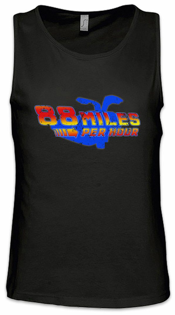 Tanktop 88 Miles Per Hour Ärmelloses T-Shirt Zurück Eighties In McFly Die Back
