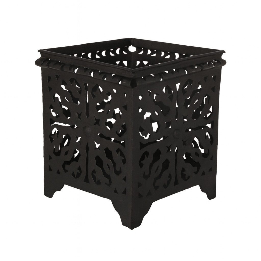 Marrakesch Orient & Mediterran Interior Teelichthalter Marokkanisches Windlicht Randa handgefertigt aus Metall 27 cm im Trend (1 St), Handarbeit