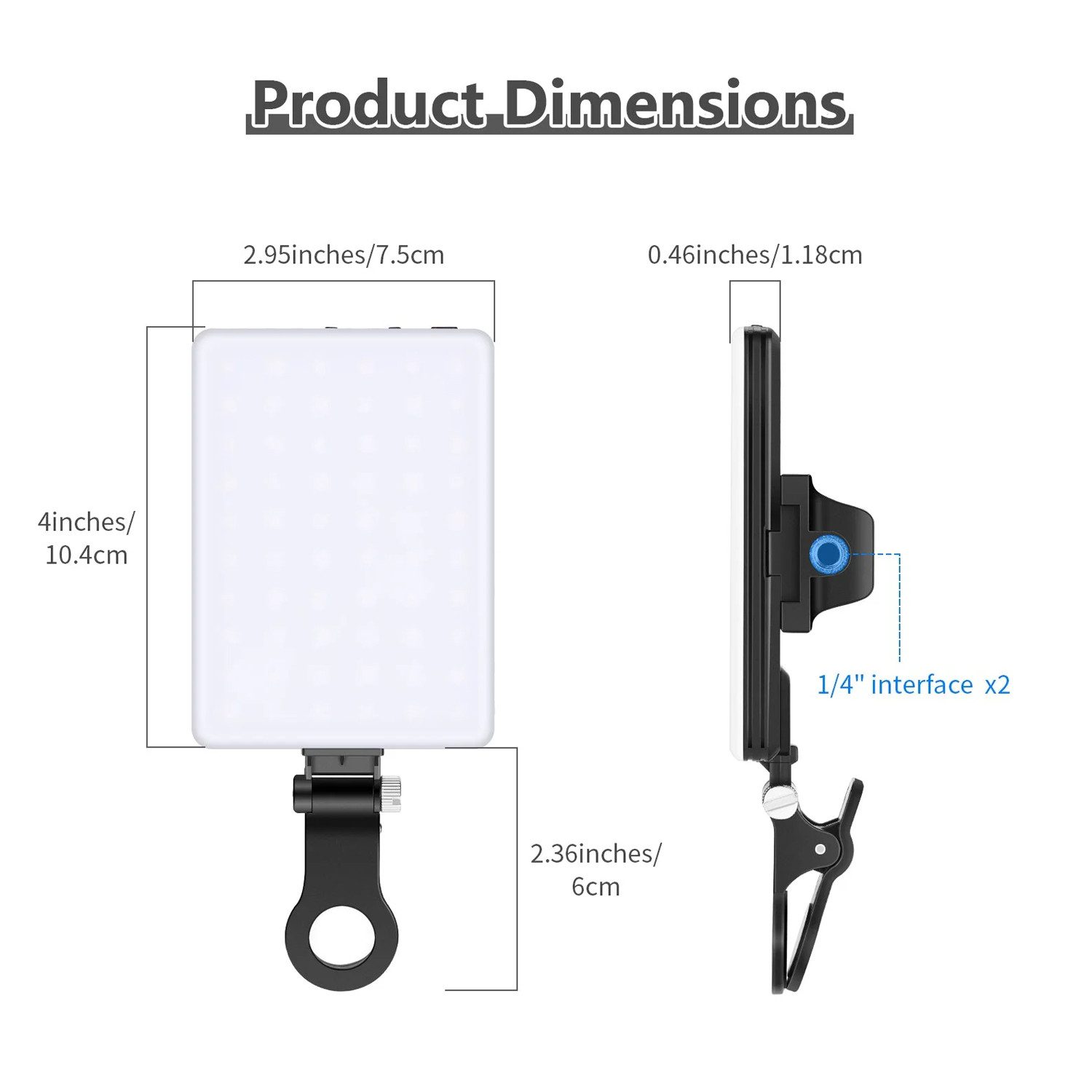 Neewer Videoleuchte Neewer LED-Klemmeuchte NL-60AI für Laptop und Smartphone, Videografie, Fotografie, Content-Creator, Filmemacher