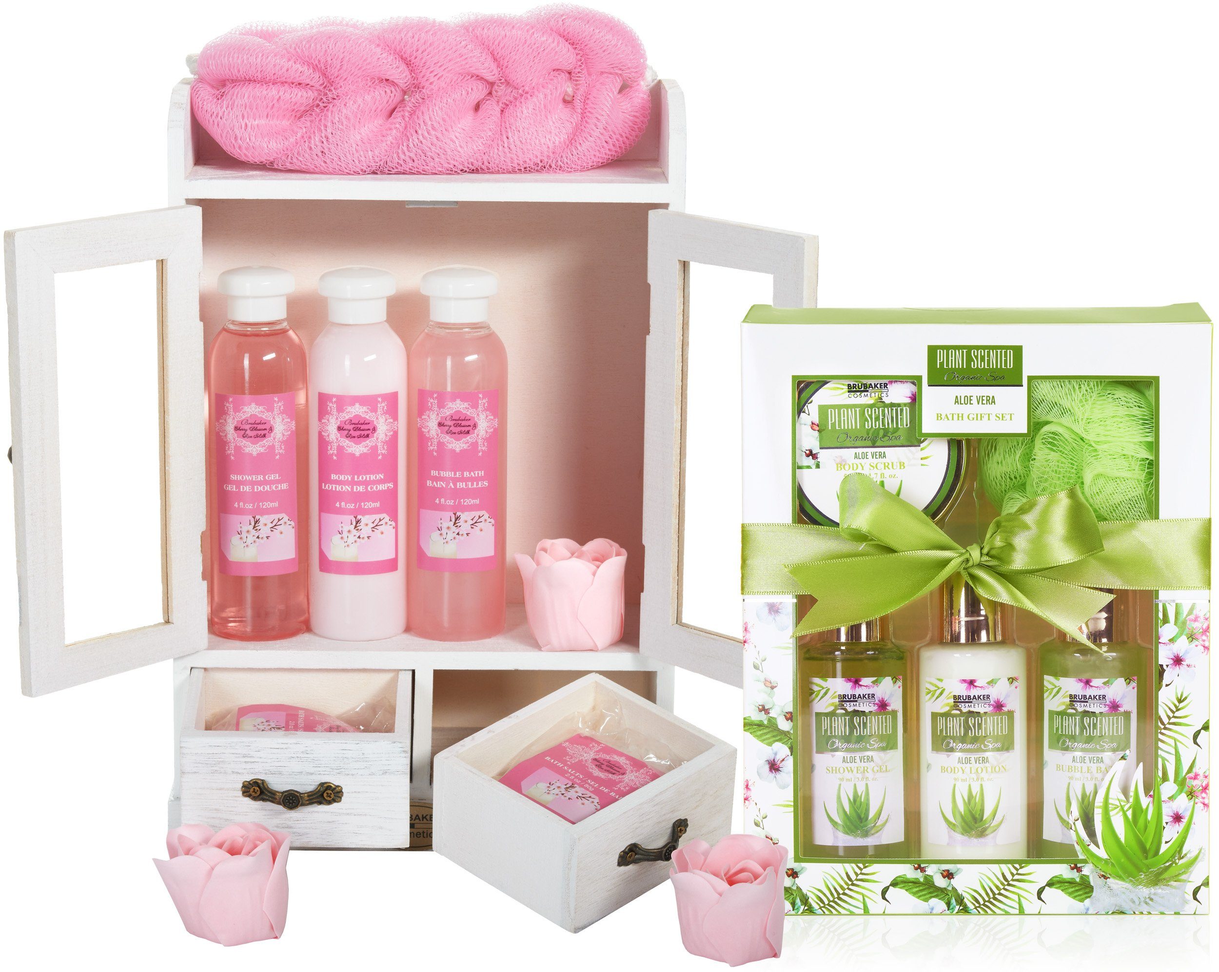 Pflege-Geschenkset 2 in 1 Pflegeset Kirschblüte & Aloe Vera - Wellness Set