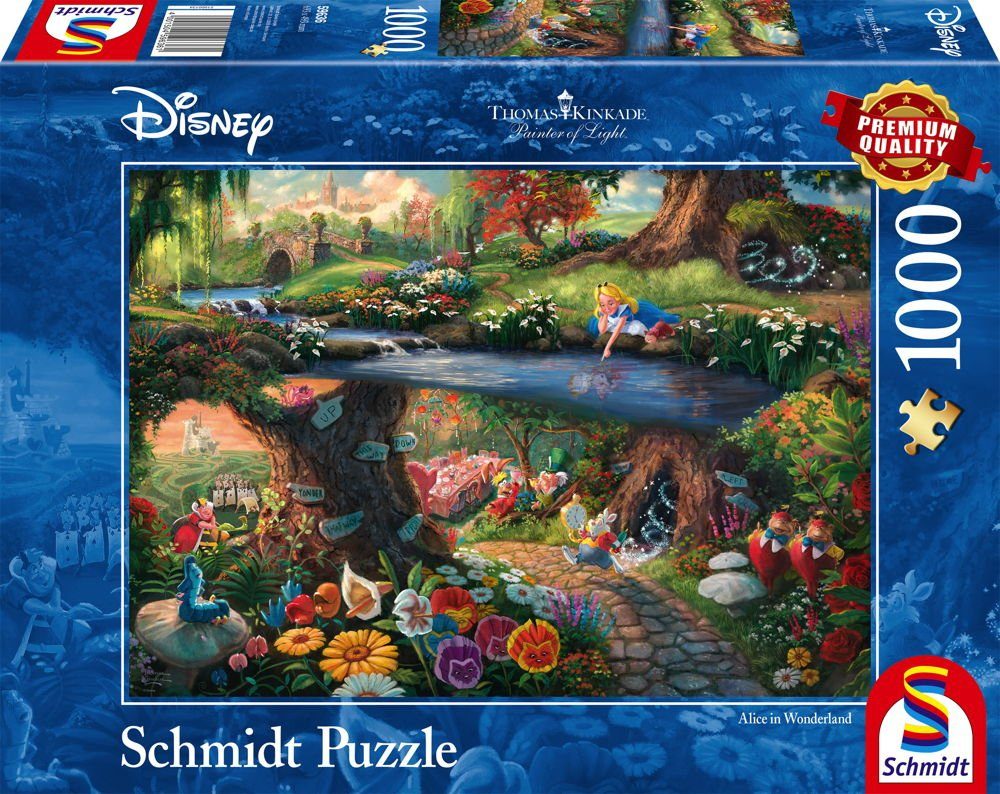 Schmidt Spiele Puzzle 1000 Teile Puzzle Thomas Kinkade Disney Alice im Wunderland 59636, 1000 Puzzleteile von Schmidt Spiele
