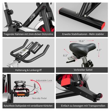 JOROTO Speedbike X2 & X2PRO (Indoor Cycling Bike), Heimtrainer Fahrrad mit Kraftvoller Magnetbremse & Riemenantrieb