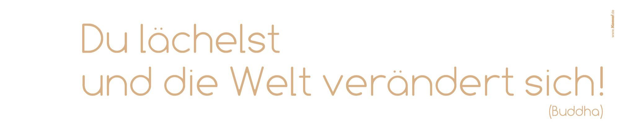 Komar Wandtattoo Du lächelst... - Größe 14 x 70 cm (3 St), selbstklebend, Wandsticker
