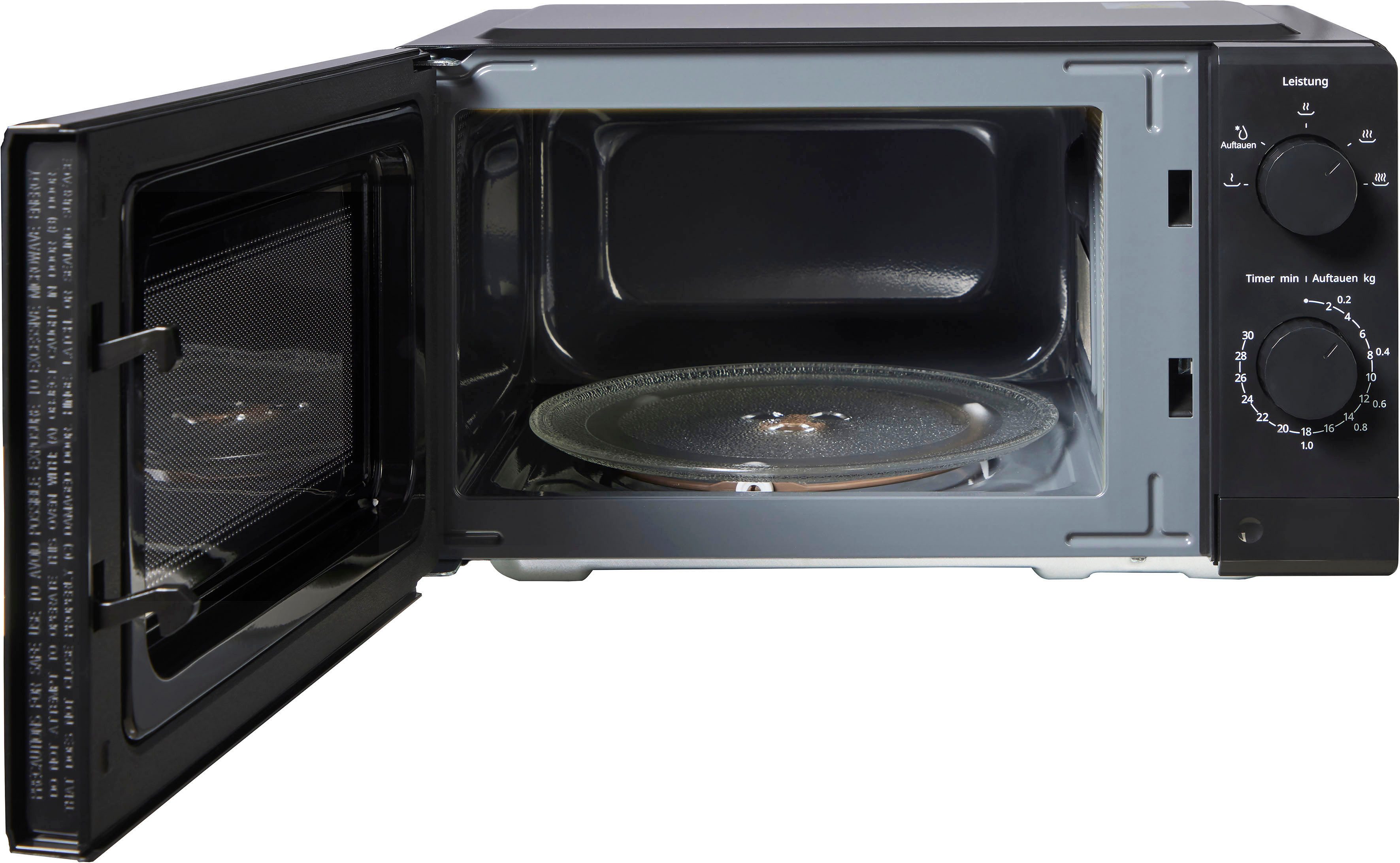 Hanseatic Mikrowelle HM19B1M, Mikrowelle, 19 l, Leistung 700 W, Auftaufunktion, 5 Leistungsstufen