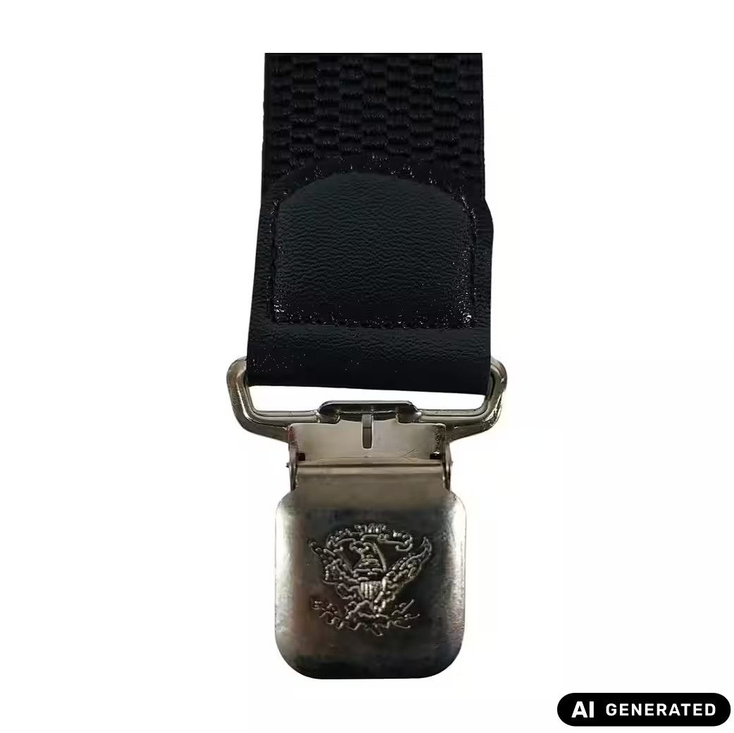 Ware aus aller Welt Hosenträger schwarz starke Y Hosenträger 40 mm breit mit starke Krallenclips