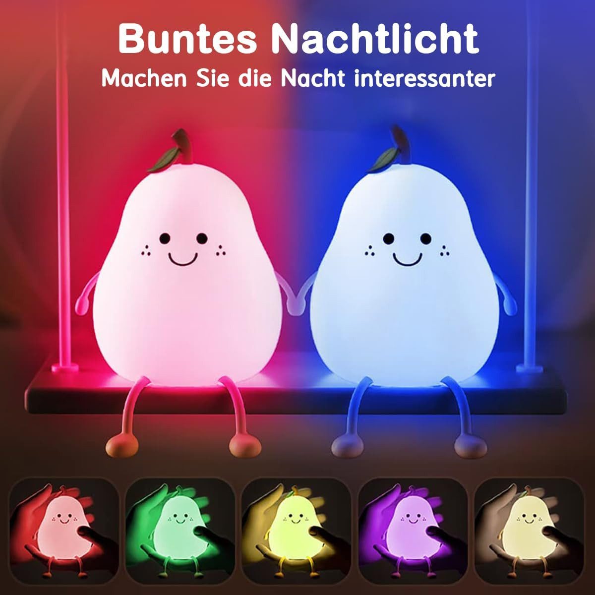 BlingBin LED Nachtlicht Silikon Kinder Nachtlampe, günstig online kaufen