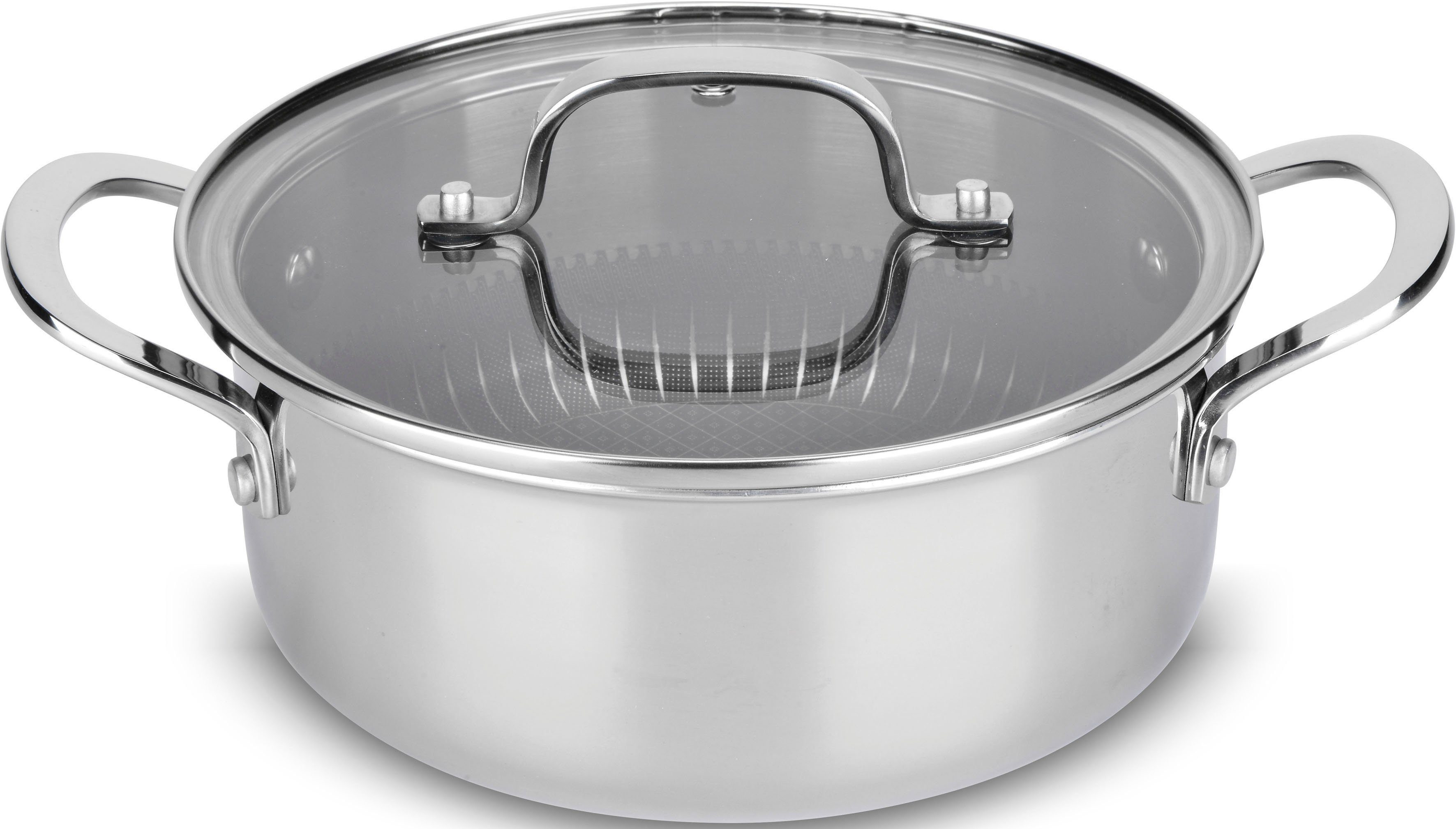 MediaShop Kochtopf Titan Pot, Aluminium, Edelstahl, 2,3 Liter, Induktion