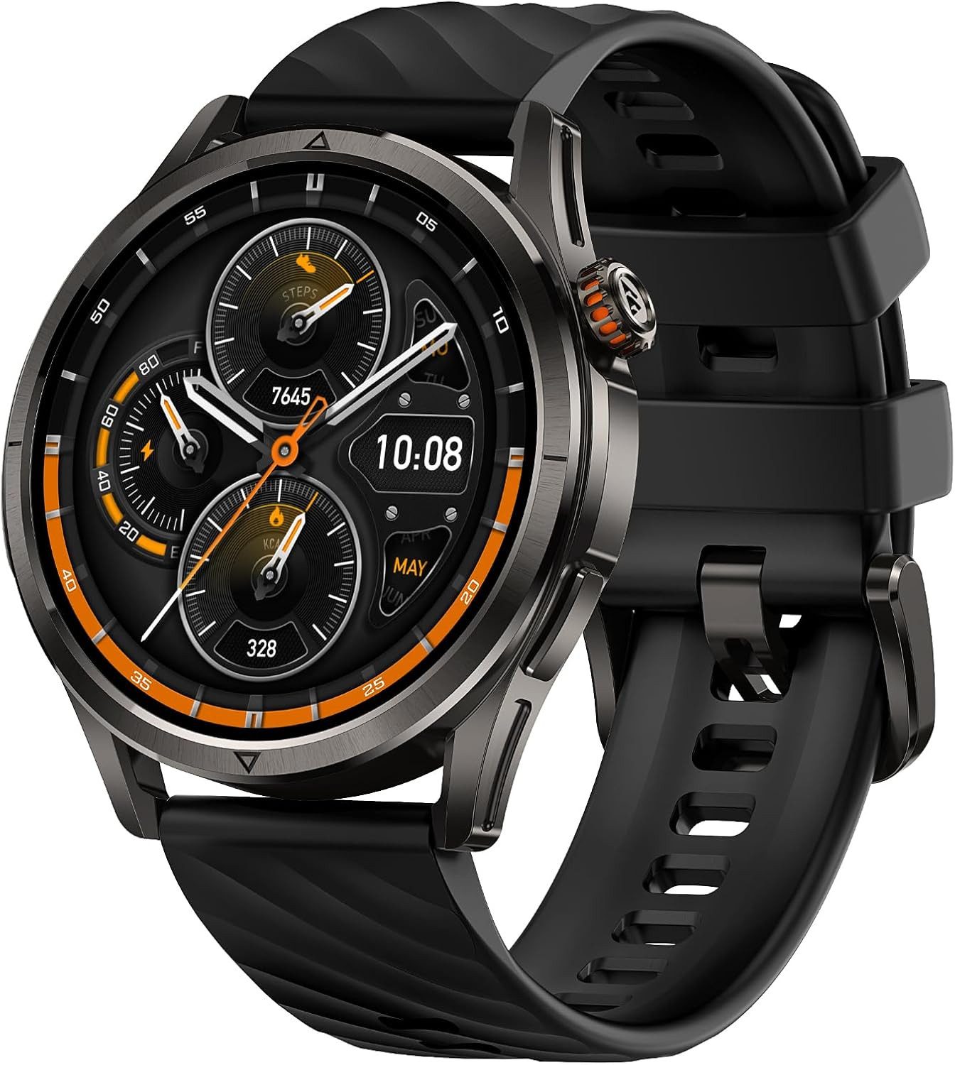 KOSPETFIT Magic R10 Smartwatch (3.6 cm, Android ios), Herren Smartwatch mit AMOLED Display GPS und 180 Sportmodi