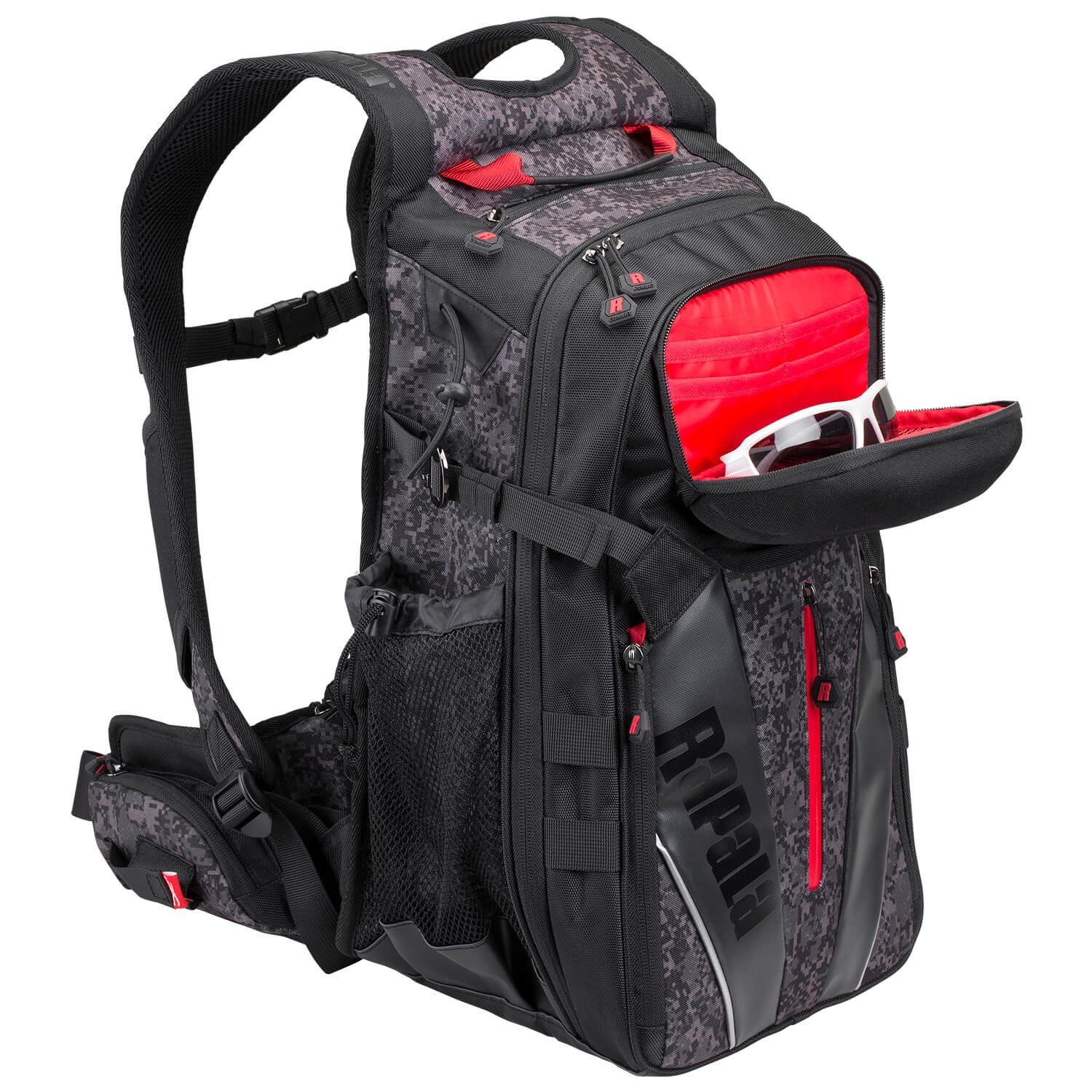 Rapala Rucksack Rapala Urban Backpack Rucksack Camo Schwarz (mit abnehmbarem Hüftgurt)
