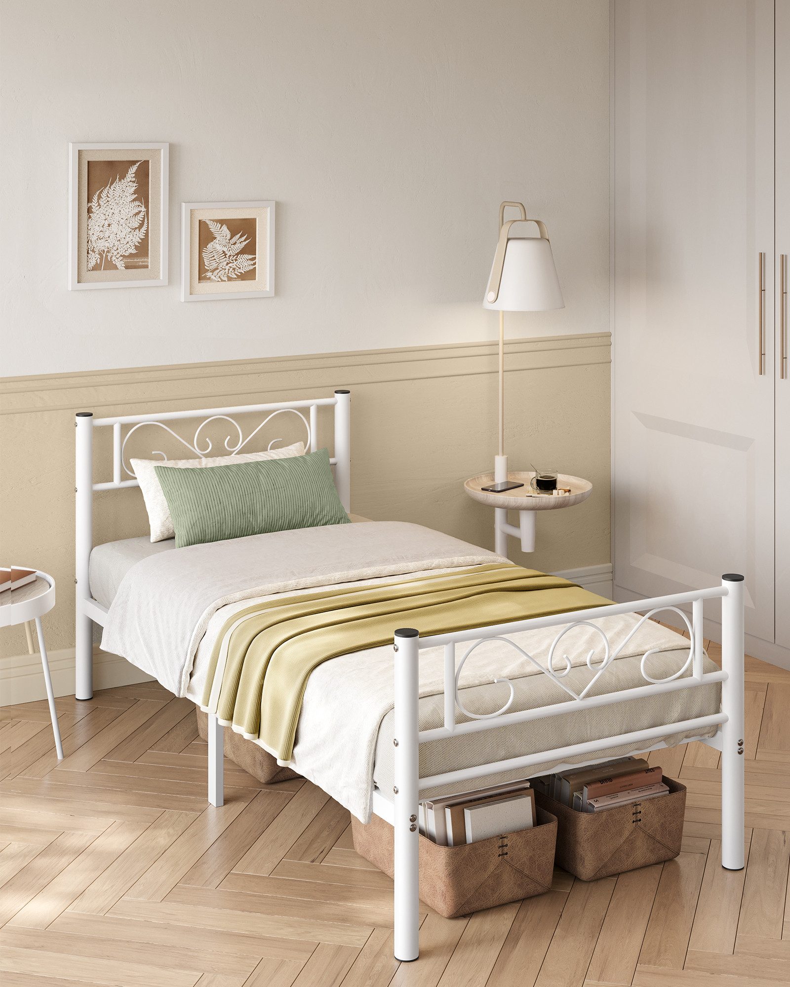 VASAGLE Bettgestell (2-tlg., 2er Set, 90 x 200 cm), aus Metall, Bettrahmen, günstig online kaufen