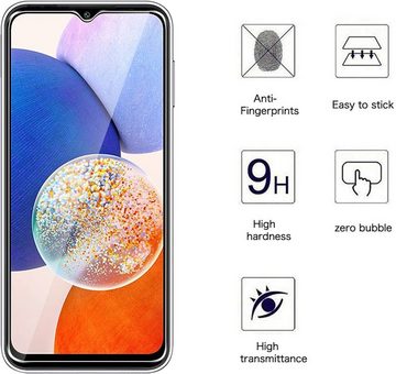 MSM Handyhülle Hülle + 2X Schutzglas für Samsung Galaxy A14 5G Panzerfolie Full