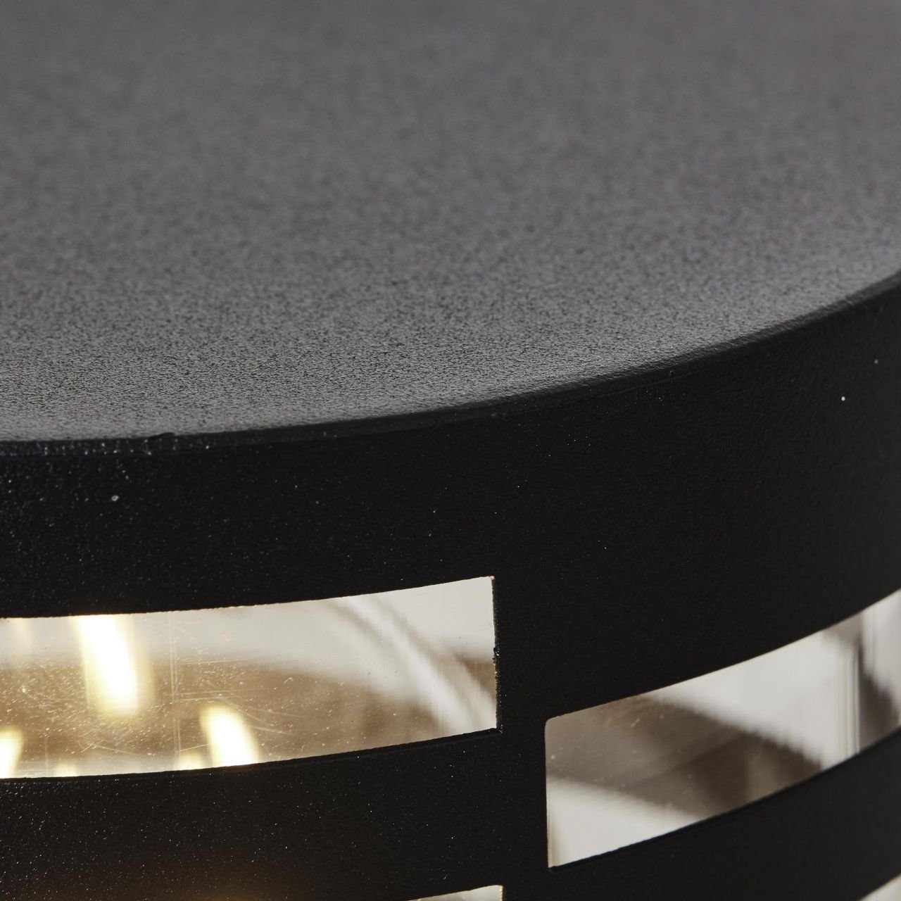 Edelstahl/Kunststof Venlo schwarz Außen-Stehlampe Lampe, 50cm Brilliant Außensockelleuchte matt, Venlo,
