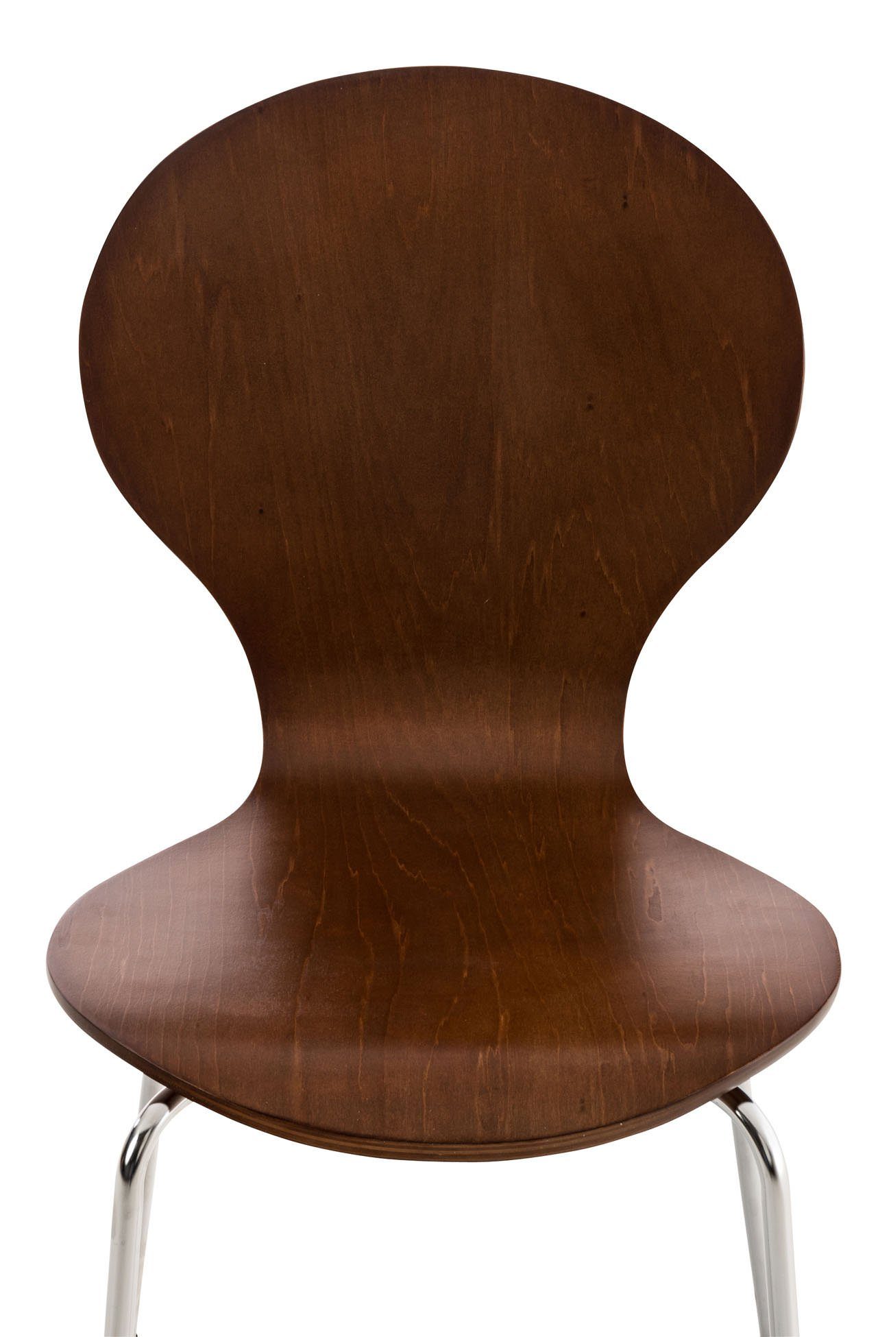 ergonomisch mit Warteraumstuhl geformter Sitzfläche: TPFLiving Gestell: braun Sitzfläche - - Daggy Messestuhl), - Konferenzstuhl Metall chrom Besucherstuhl (Besprechungsstuhl - Holz