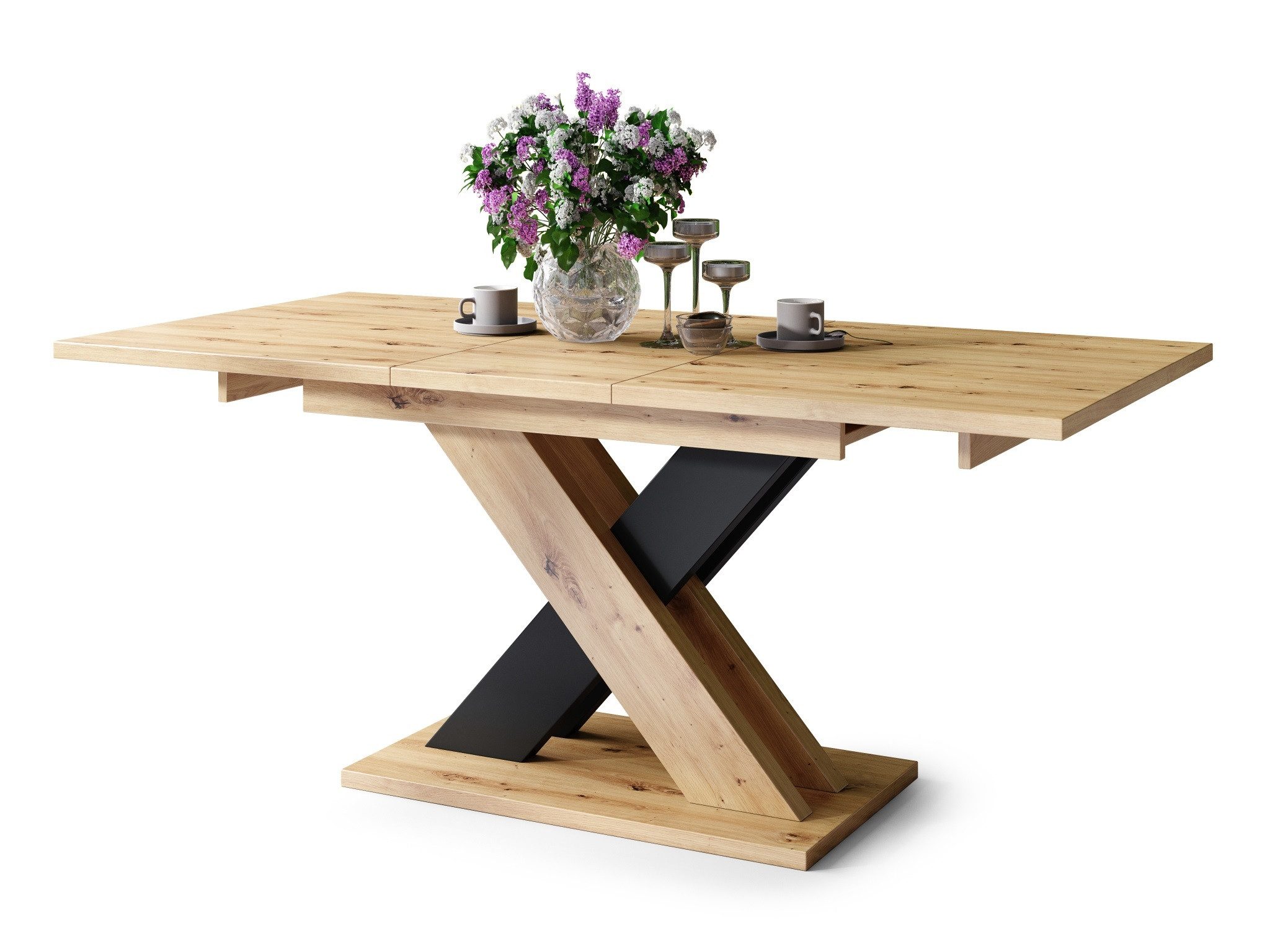 designimpex Esstisch Design Karo Tisch ausziehbar günstig online kaufen