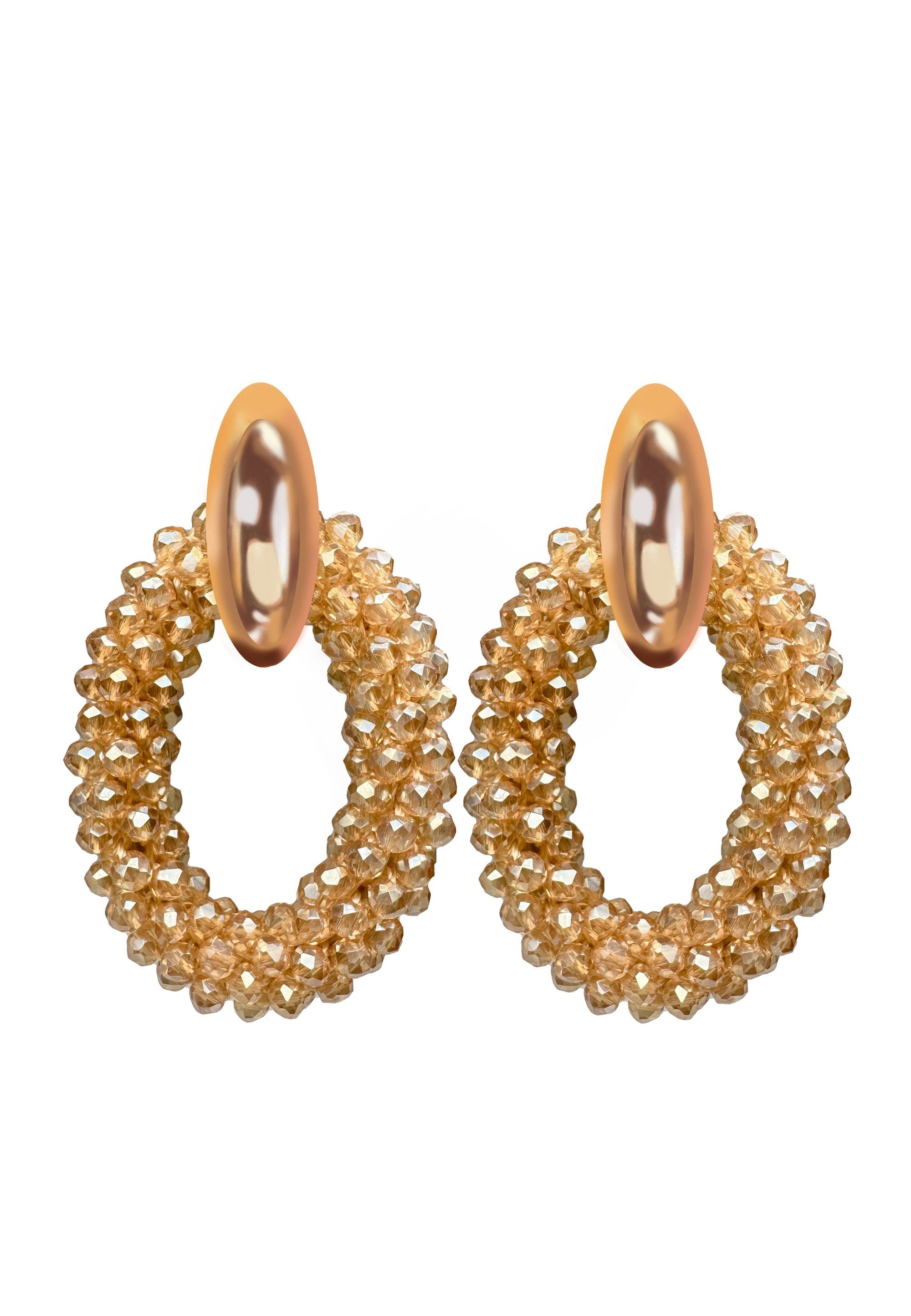 FILIPPA FIRENZE Paar Ohrstecker Cocktail @ Ciprian, mit funkelnden Kristallen