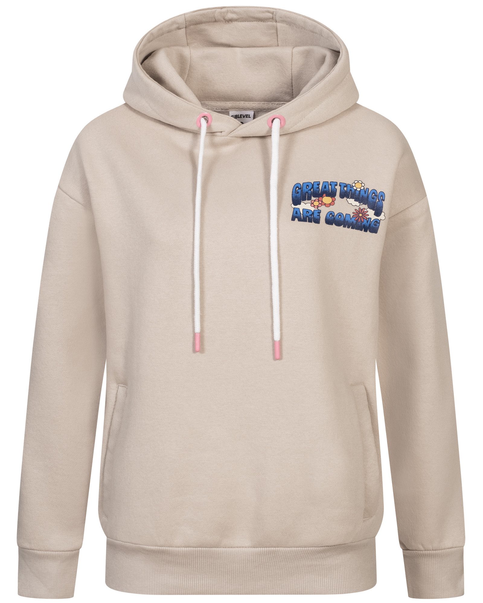 SUBLEVEL Hoodie Hoodie Sweater Kapuzenpullover Übergangs Kapuzen Sweatshirt Backprint