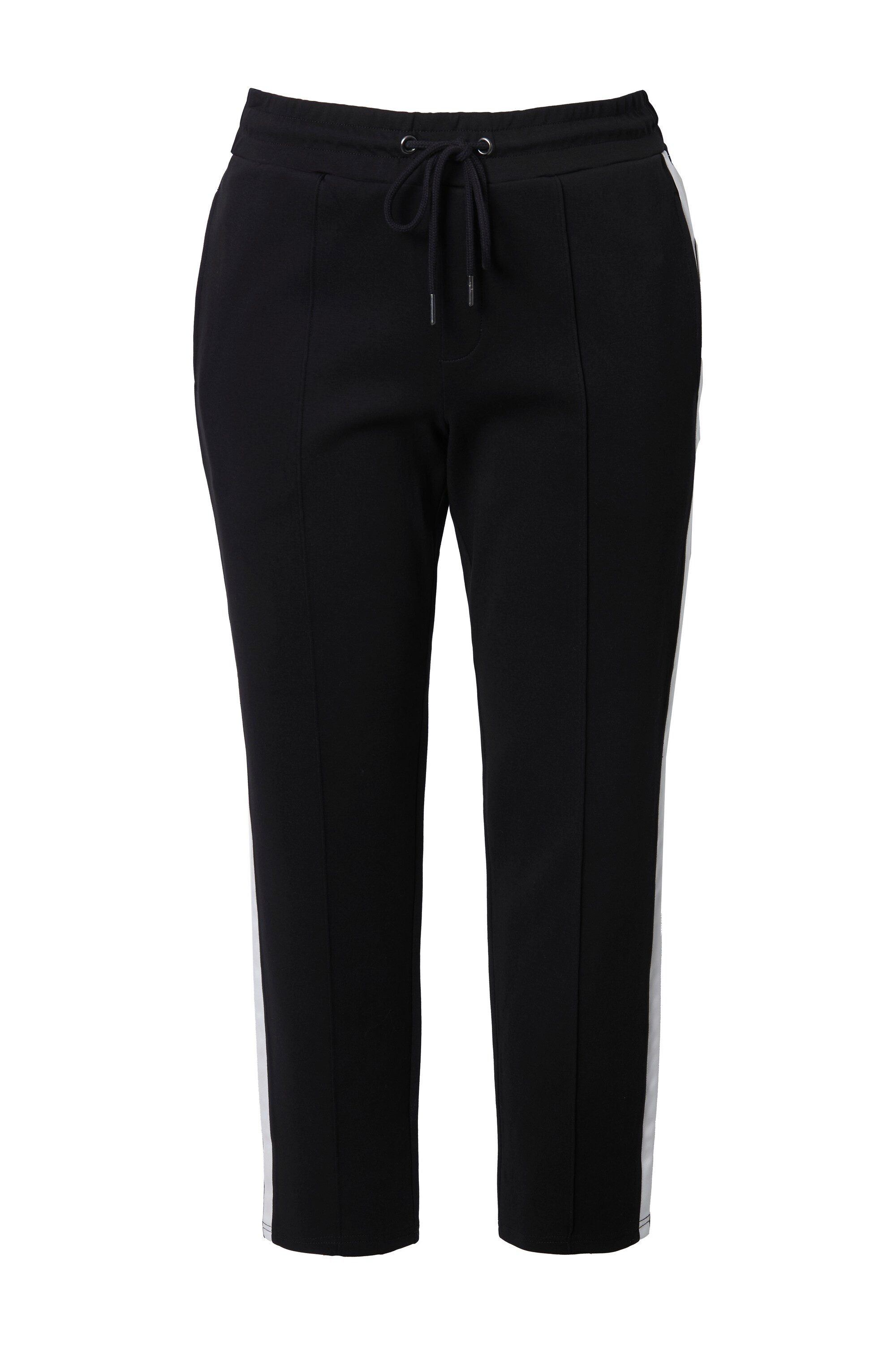 Ulla Popken Schlupfhose Punto-Hose Galonstreifen konisches Bein günstig online kaufen