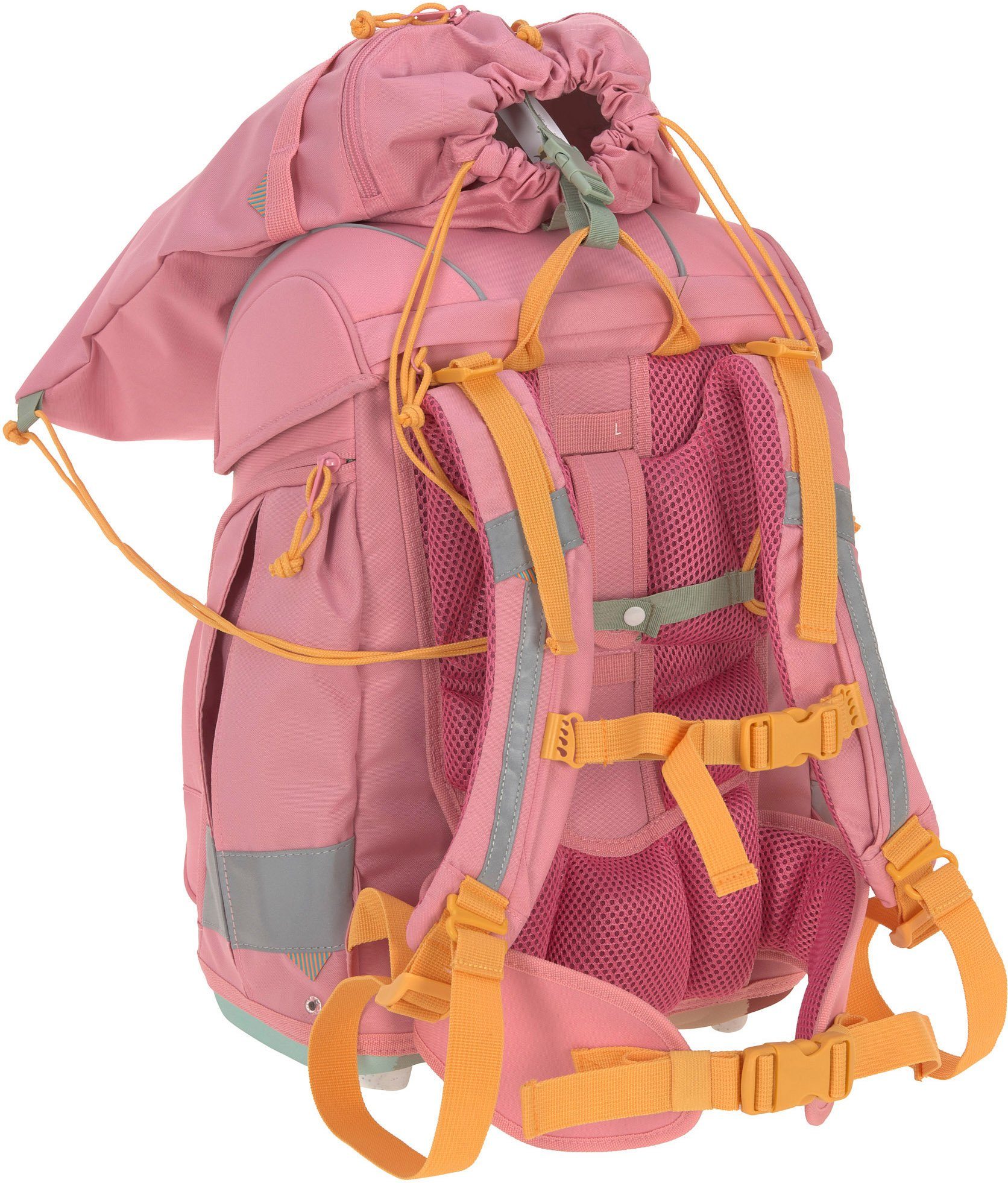 LÄSSIG Schulranzen Unique, Boxy, Pink (Set, 7-tlg), PETA-approved vegan; aus recycelten PET-Flaschen