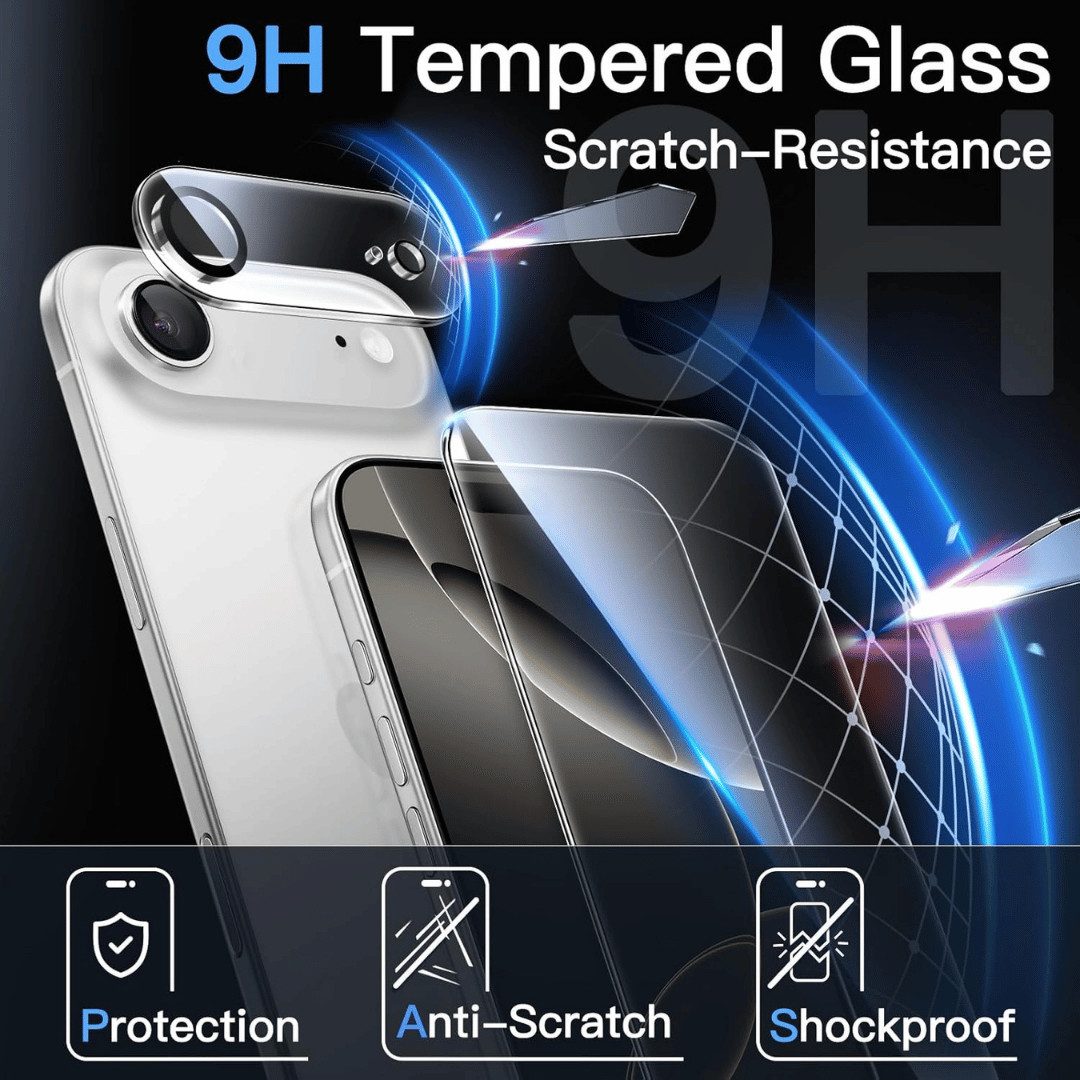 SmartUP Displayschutzglas 2X Schutzglas für iPhone Air Display Kamera Panzerfolie Full Screen 9H für iPhone Air, 4 Stück, Rundumschutz, passgenaue Verarbeitung – Bild 3 von 5