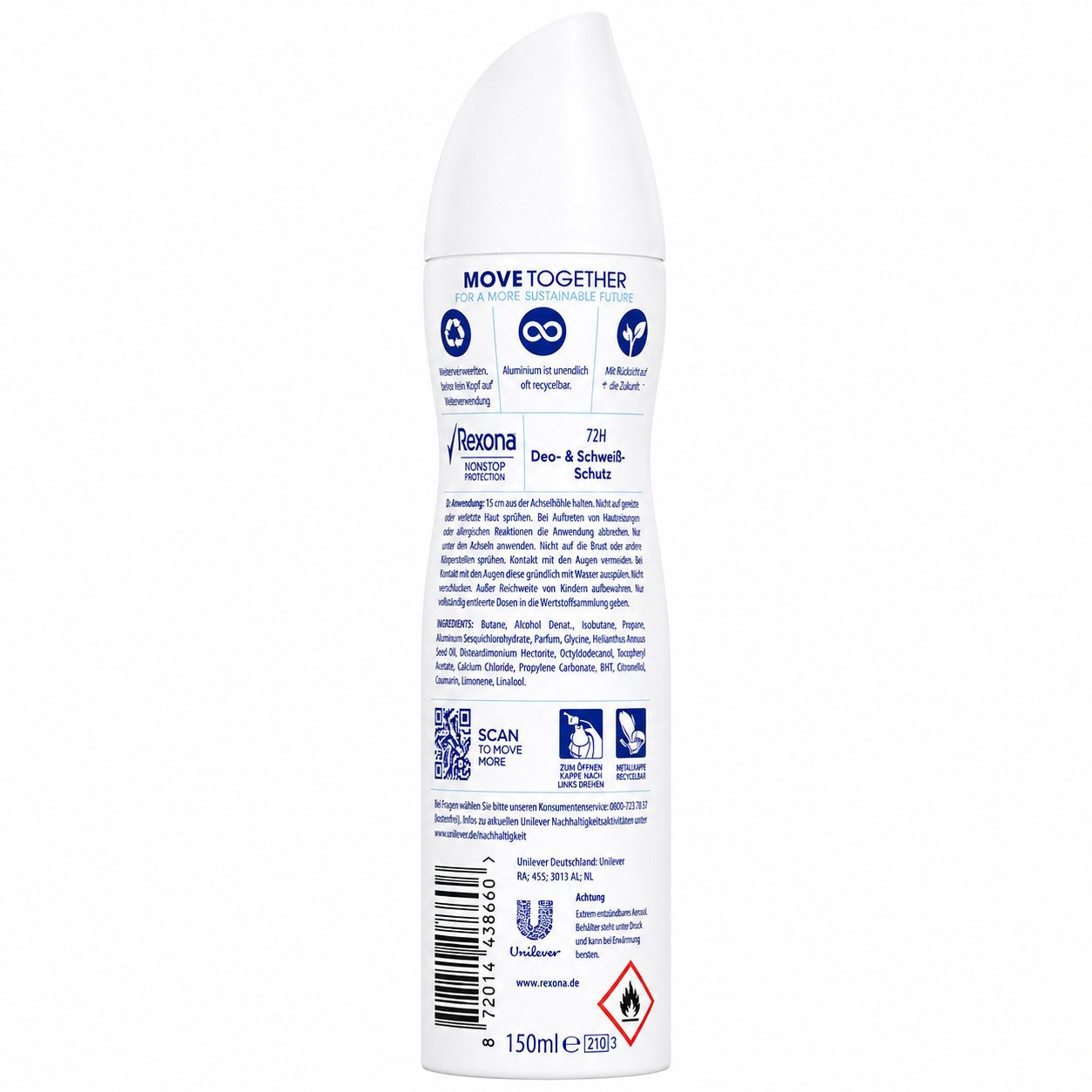 Rexona Deo-Spray Rexona Nonstop Protection Invisible Aqua Anti Transpirant 6x150ml Deo