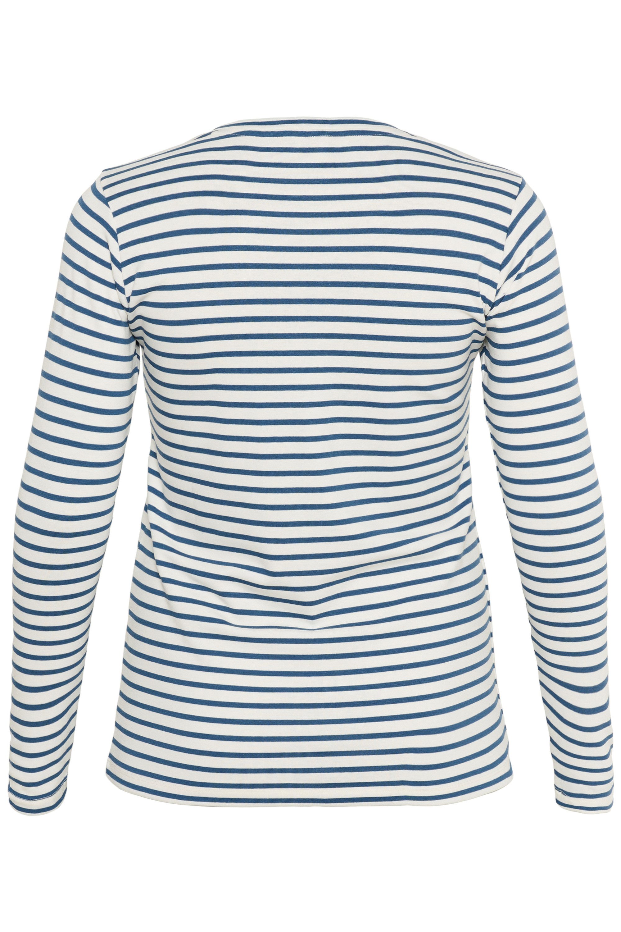 KAFFE Curve Langarmbluse Langarm-Shirt KClia Große günstig online kaufen