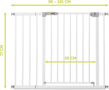 Hauck Türschutzgitter Stop N Safe 2 inklusive 21 cm Extension, weiß, auch als Treppenschutzgitter verwendbar