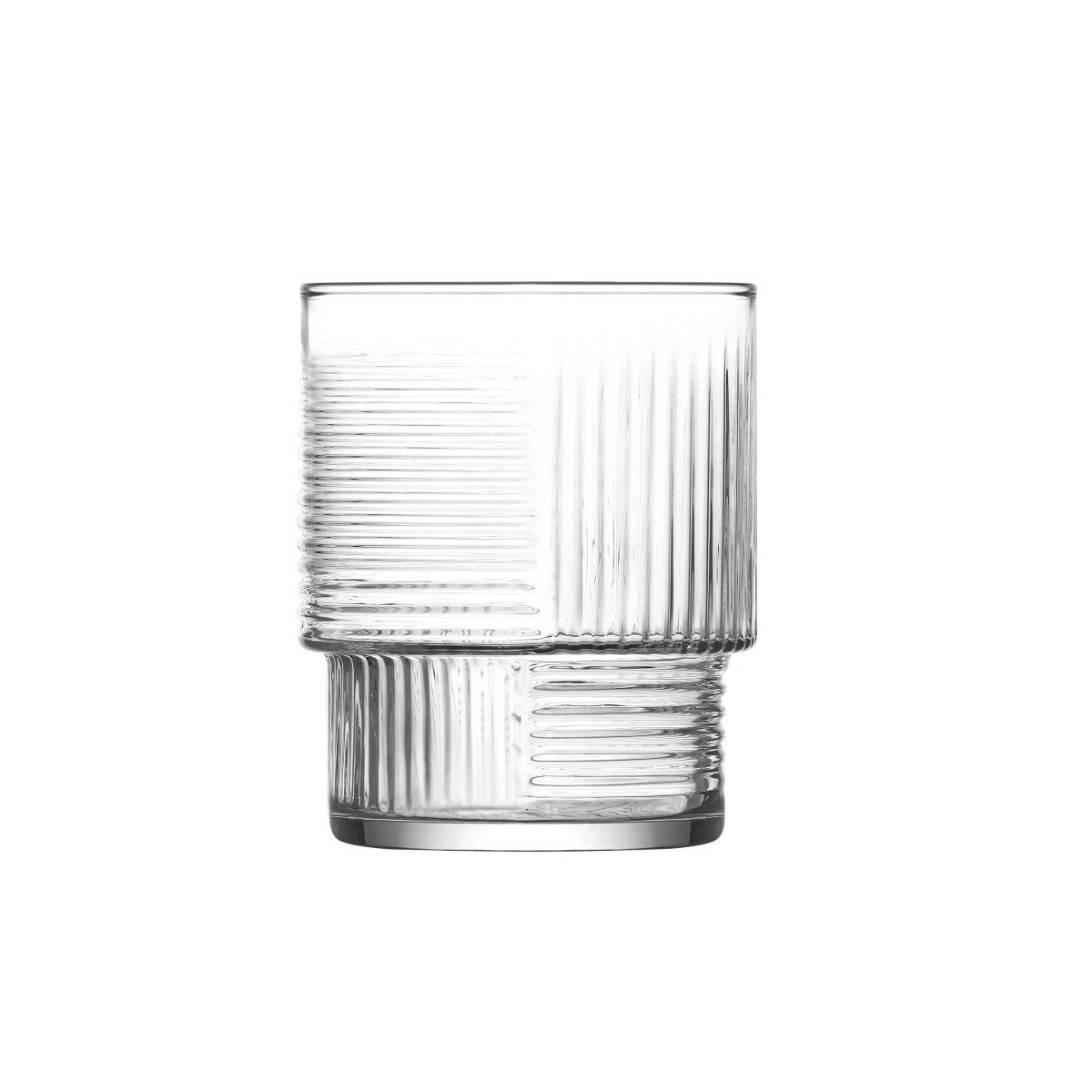 Gläser-Set Helen 3-teilig – 230 ml, Riffle Design, Transparent