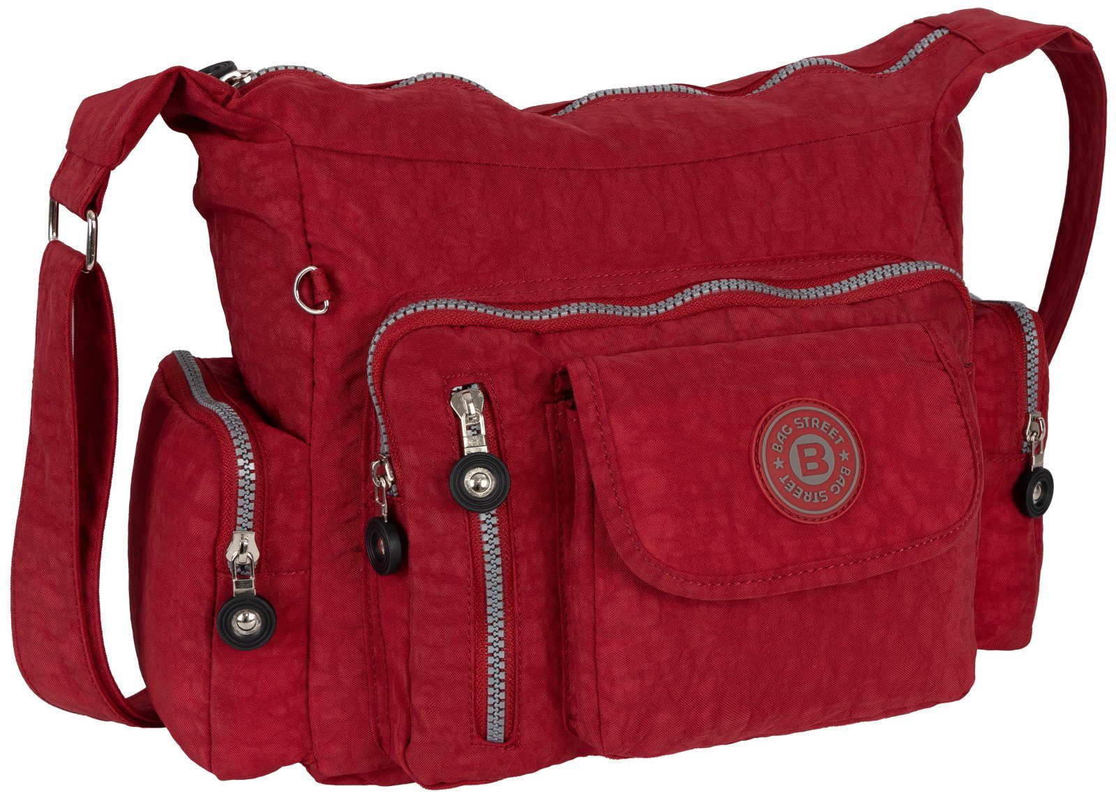 BAG STREET Umhängetasche Damentasche Umhängetasche Handtasche Schultertasche Taupe, als Schultertasche, Umhängetasche tragbar Rot