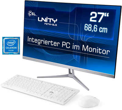 CSL Unity F27-GLS mit Windows 10 Pro All-in-One PC (27 Zoll, Intel® Celeron Celeron® N4120, UHD Graphics, 8 GB RAM, 512 GB SSD)