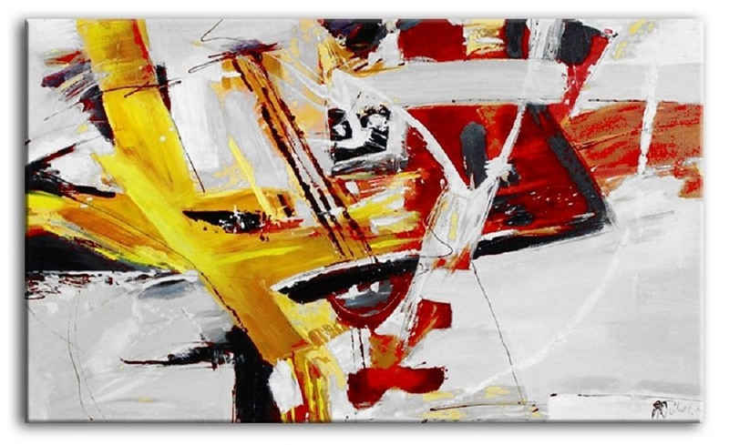 JVmoebel Ölbild Gemälde Bild Bilder Handarbeit Kunst Abstrakt Ölbild Malerei G94737, Abstrakt