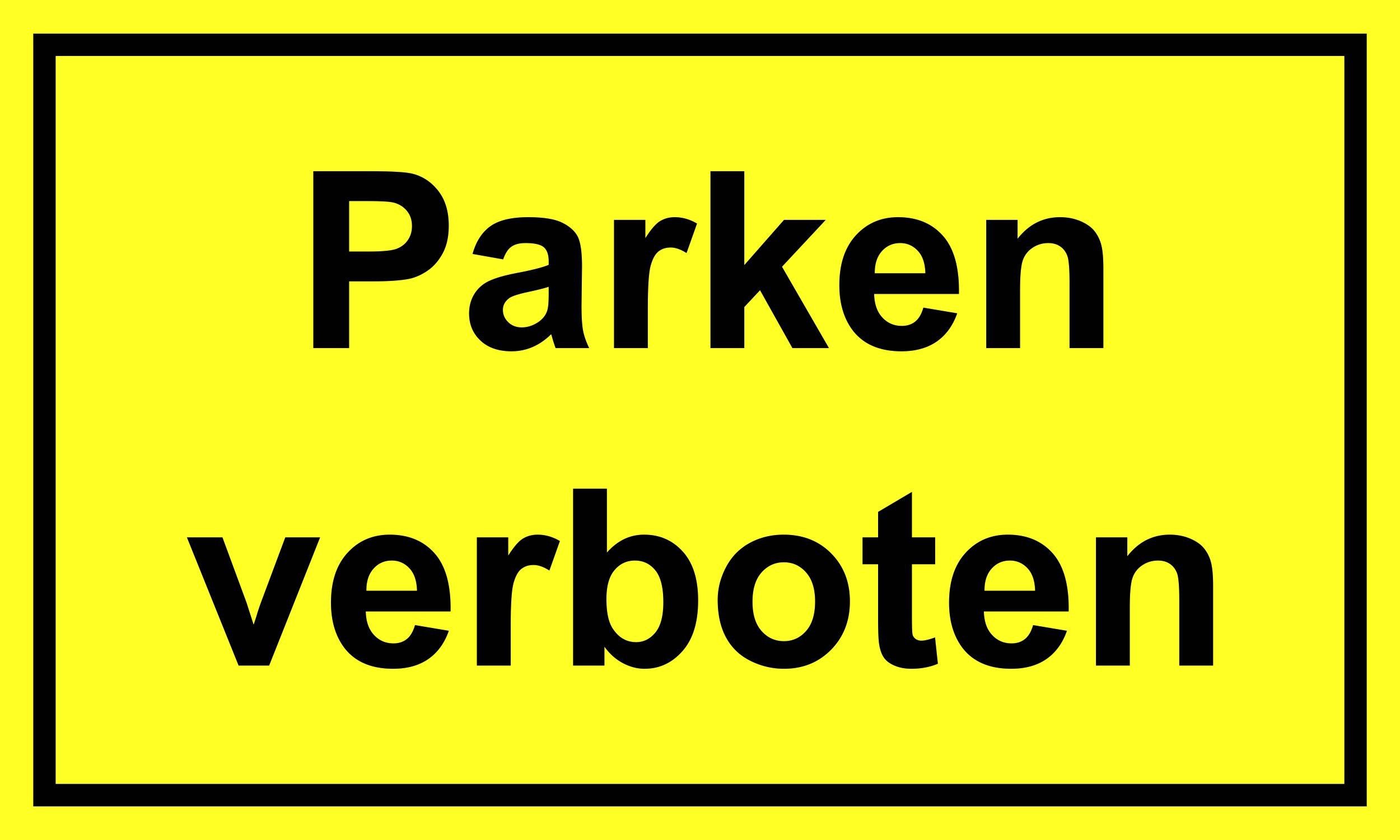 Hermann Schütz Hinweisschild Parken verboten! 150x250 mm Kunststoff, (1 St)